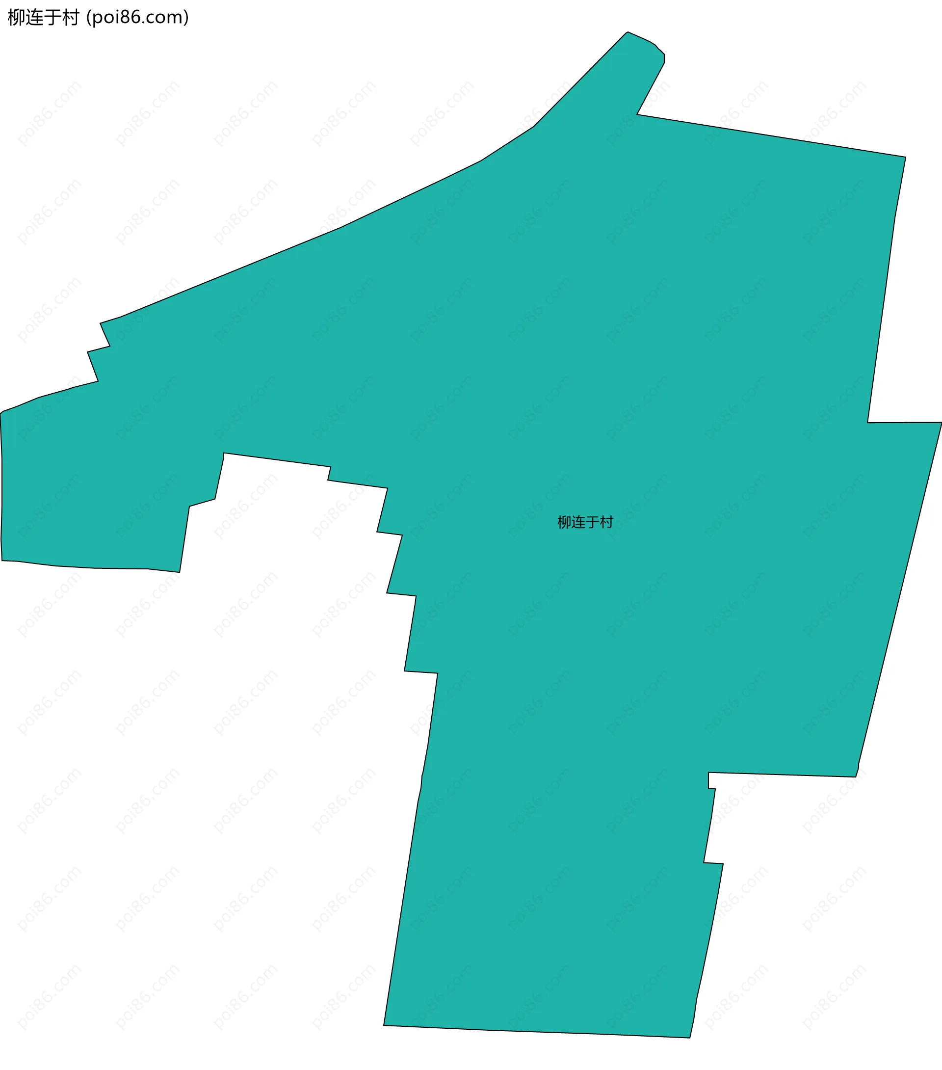 柳连于村边界地图