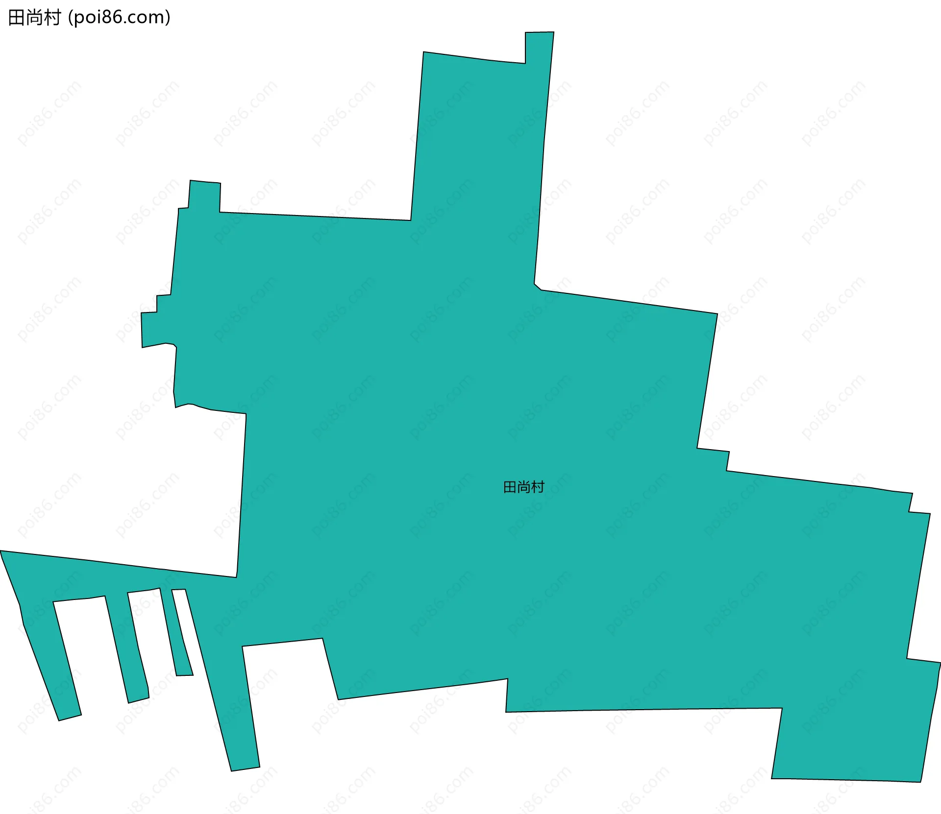 田尚村边界地图