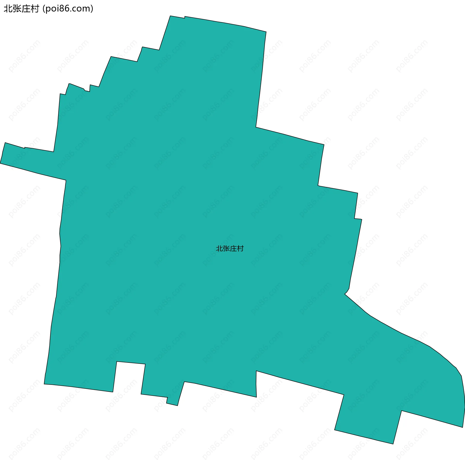 北张庄村边界地图
