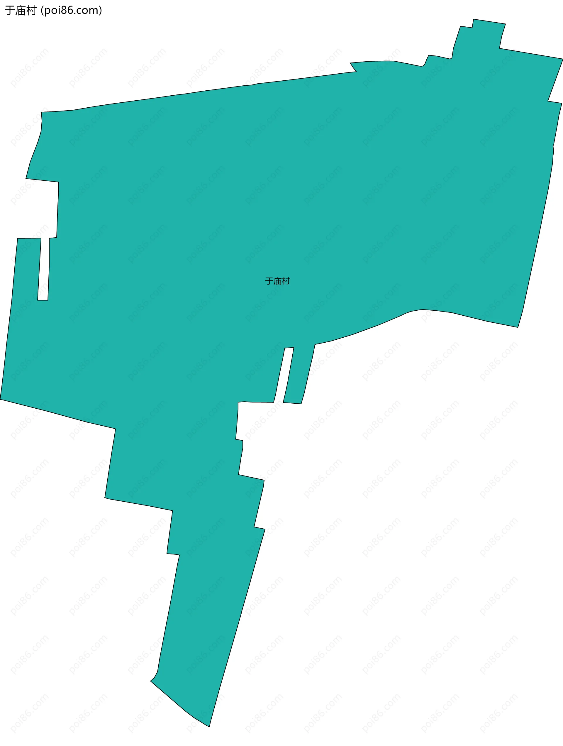 于庙村边界地图