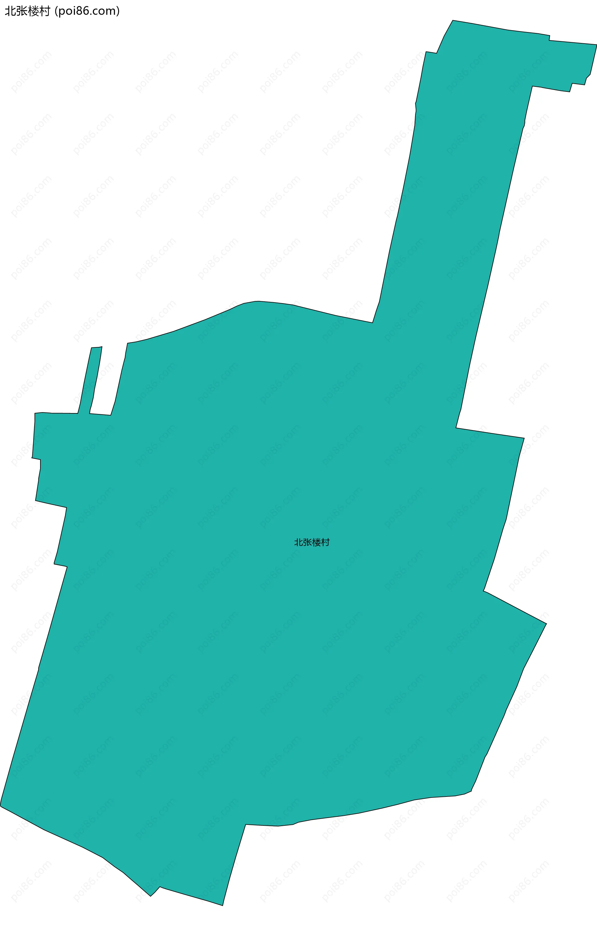 北张楼村边界地图