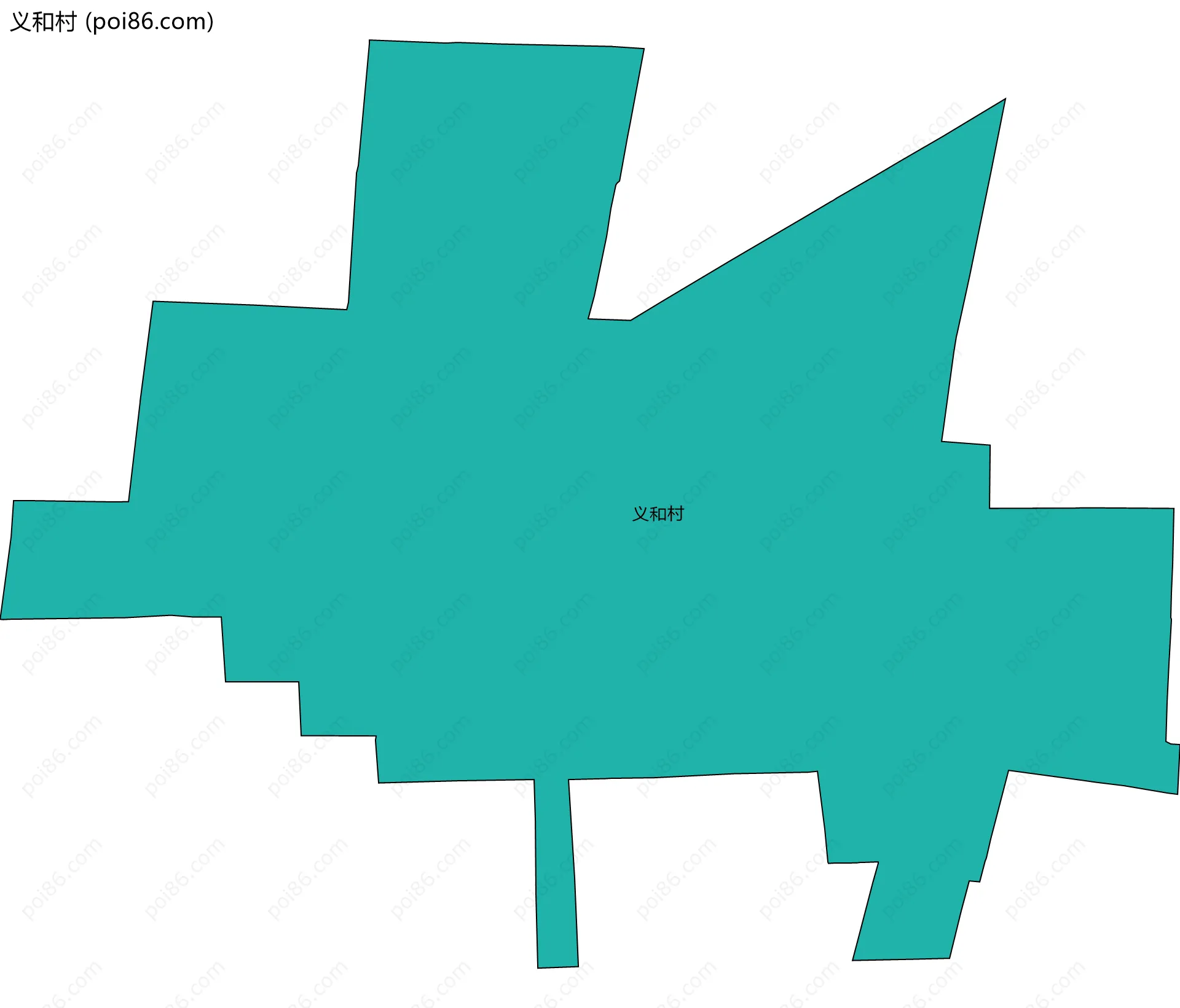 义和村边界地图