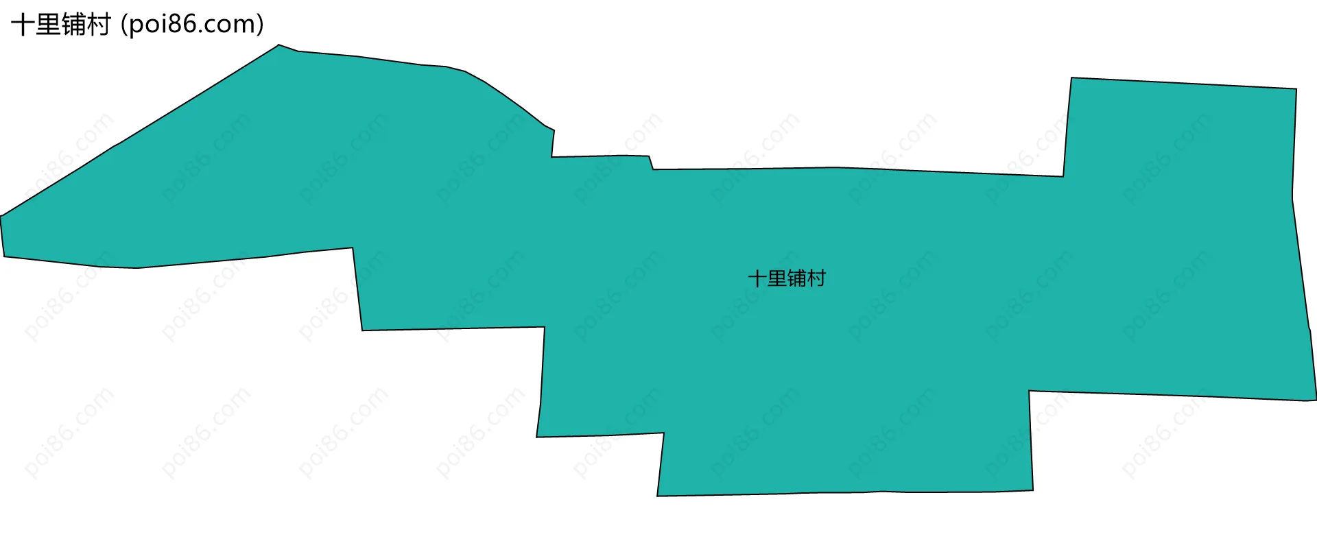 十里铺村边界地图