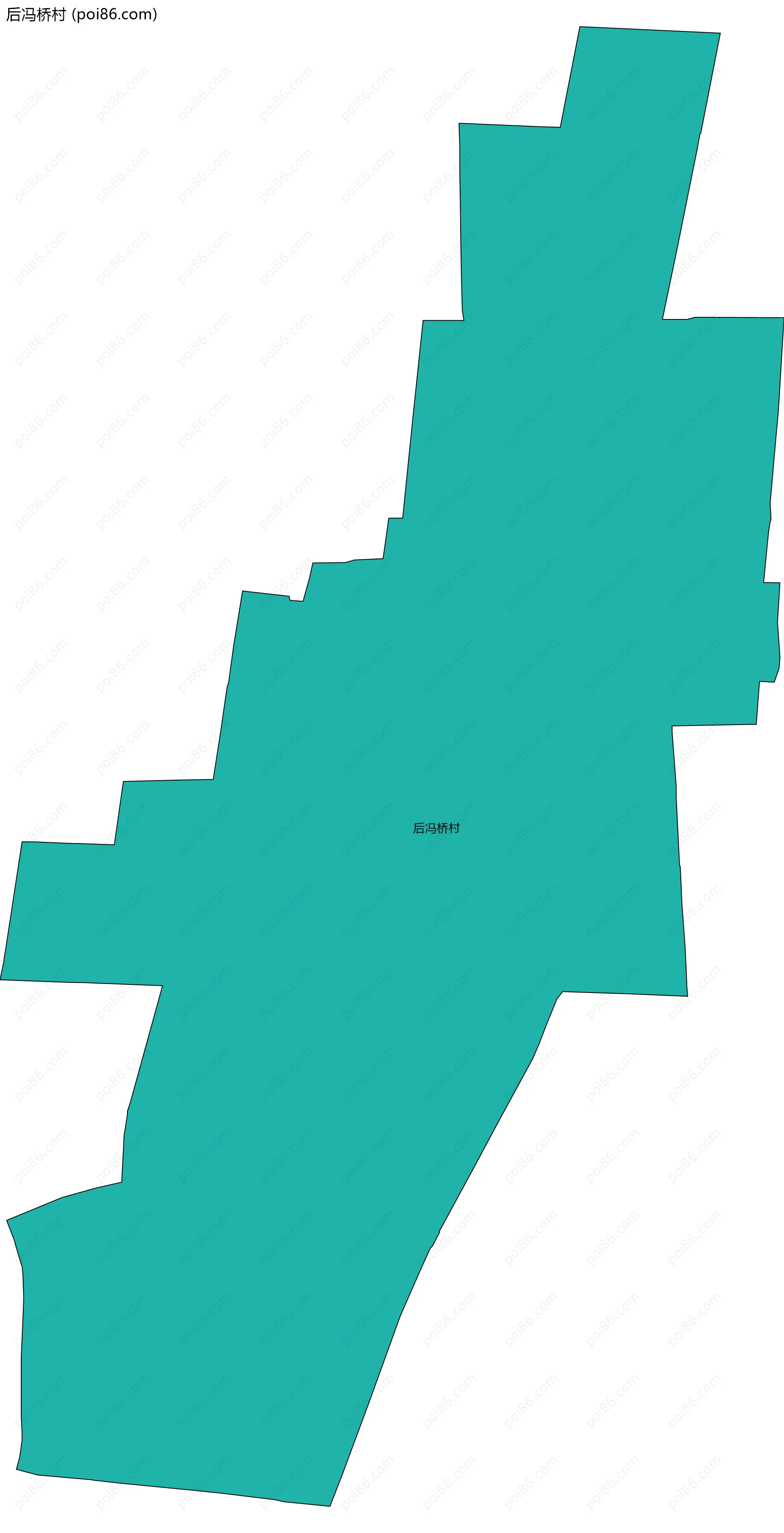 后冯桥村边界地图