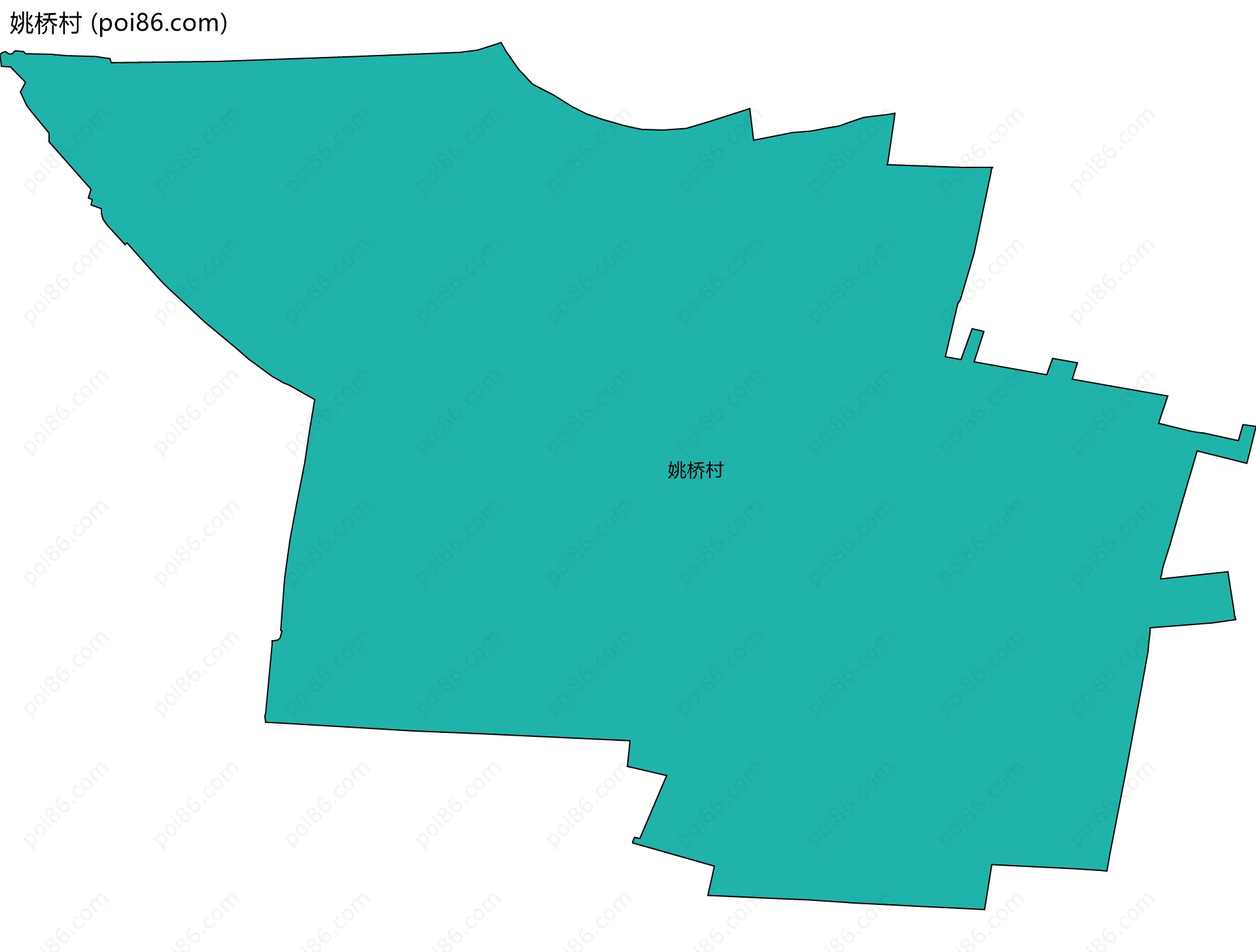 姚桥村边界地图