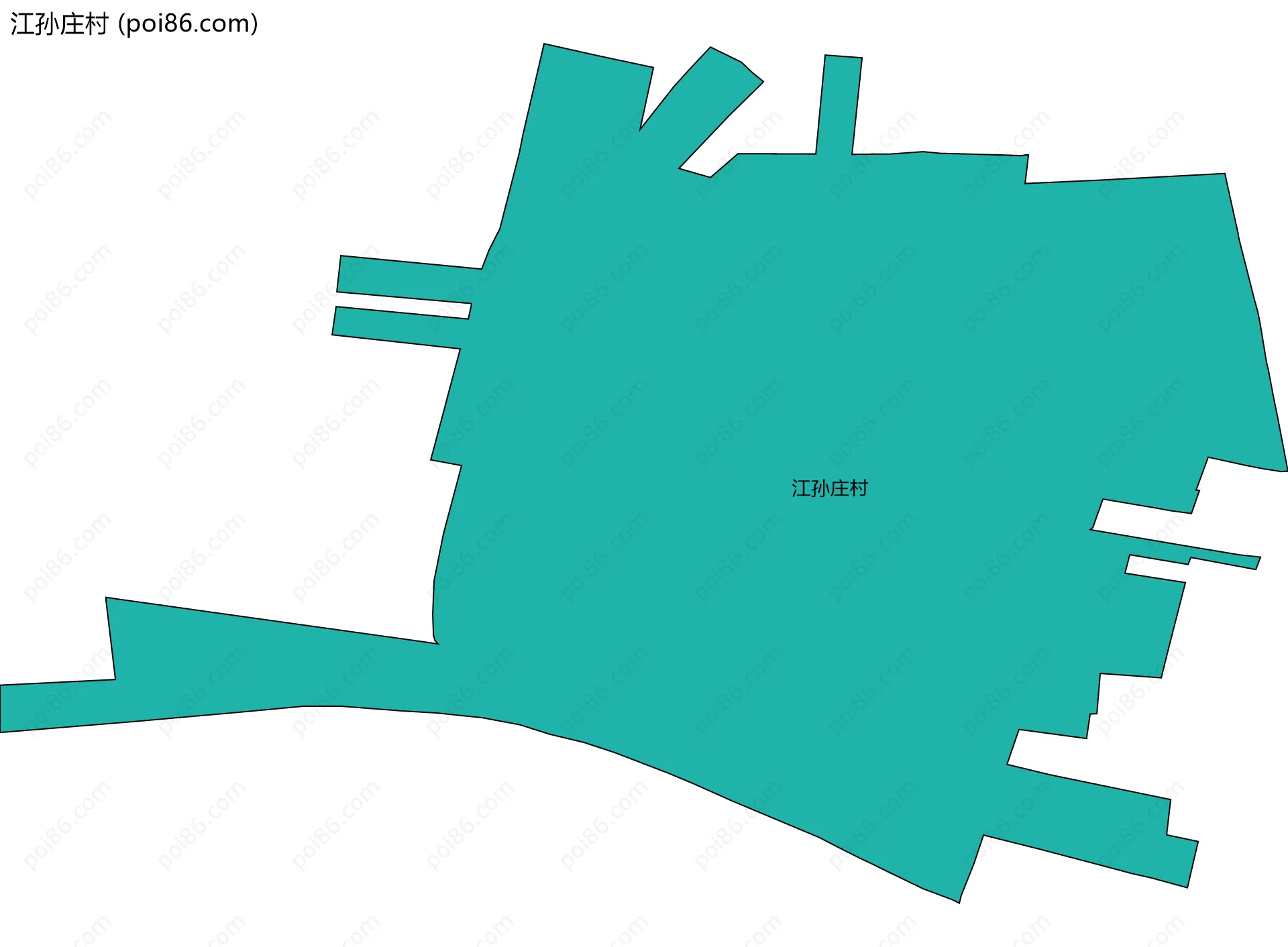 江孙庄村边界地图