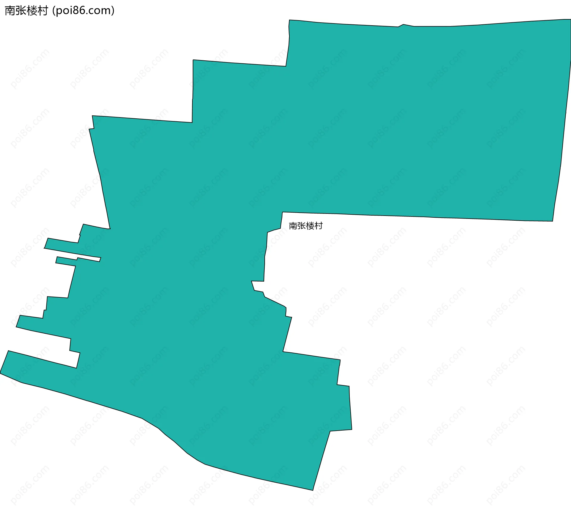 南张楼村边界地图