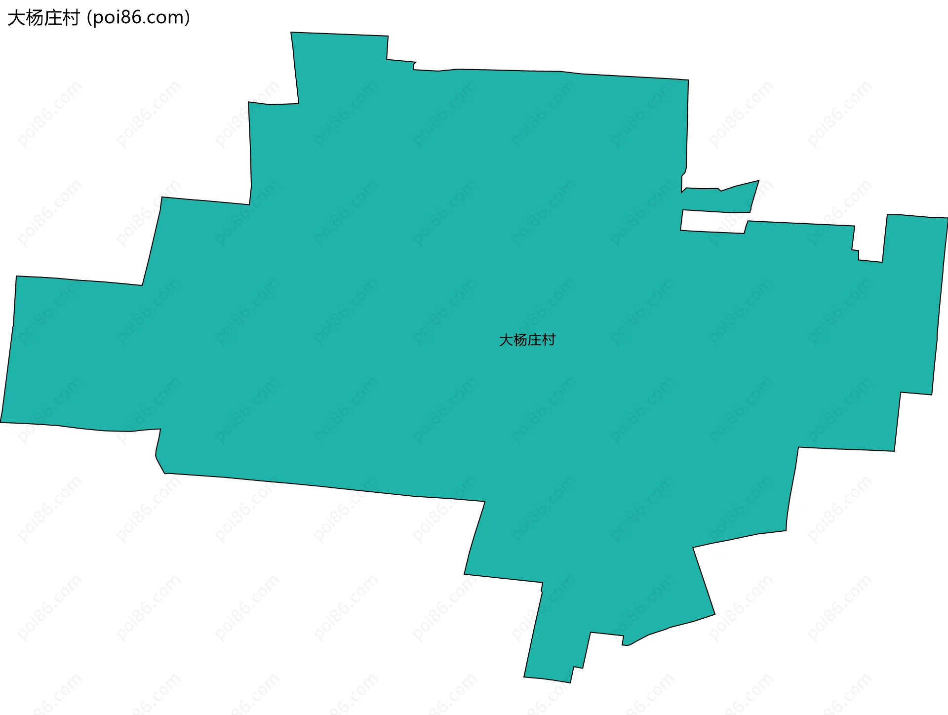 大杨庄村边界地图