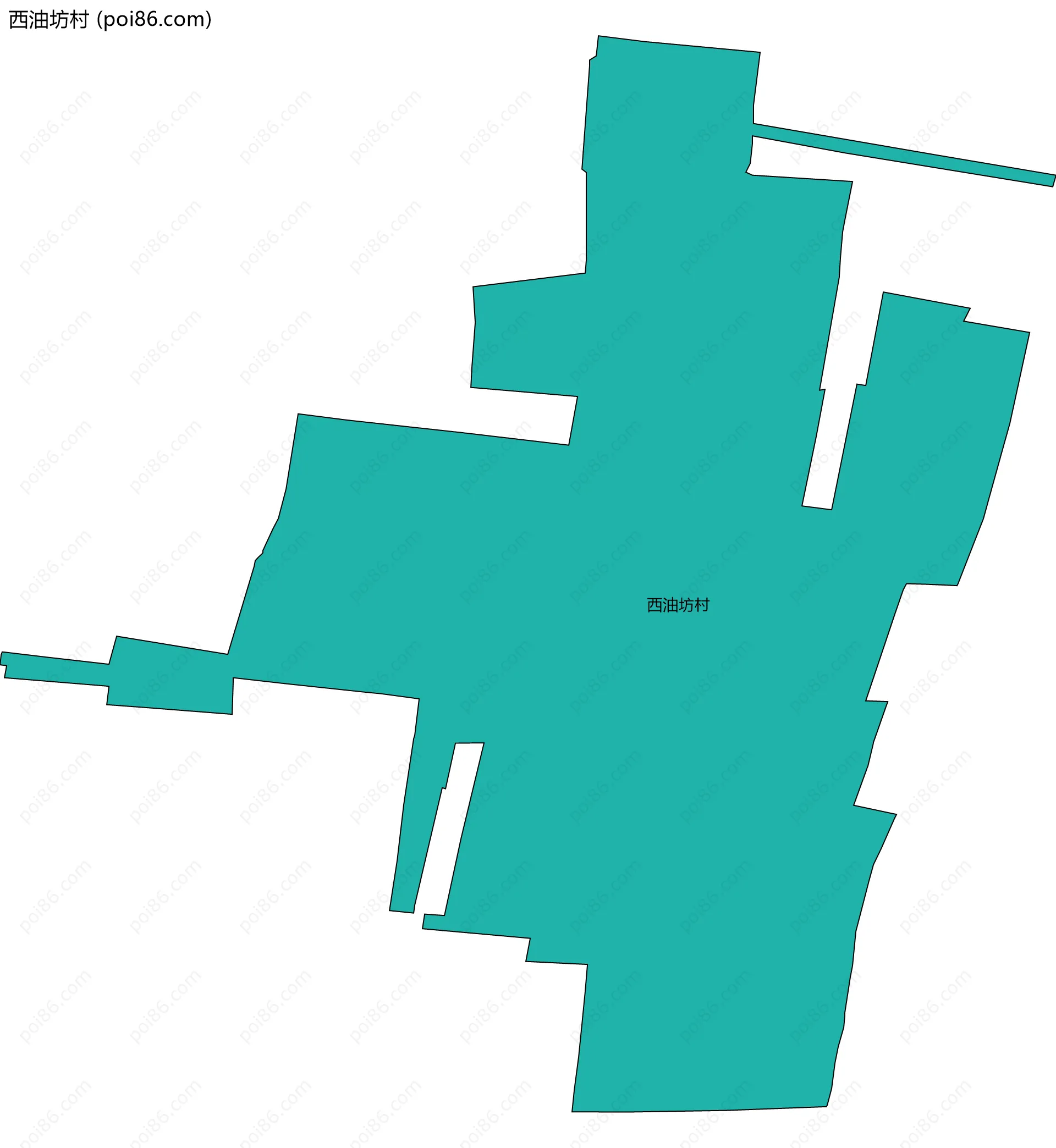 西油坊村边界地图
