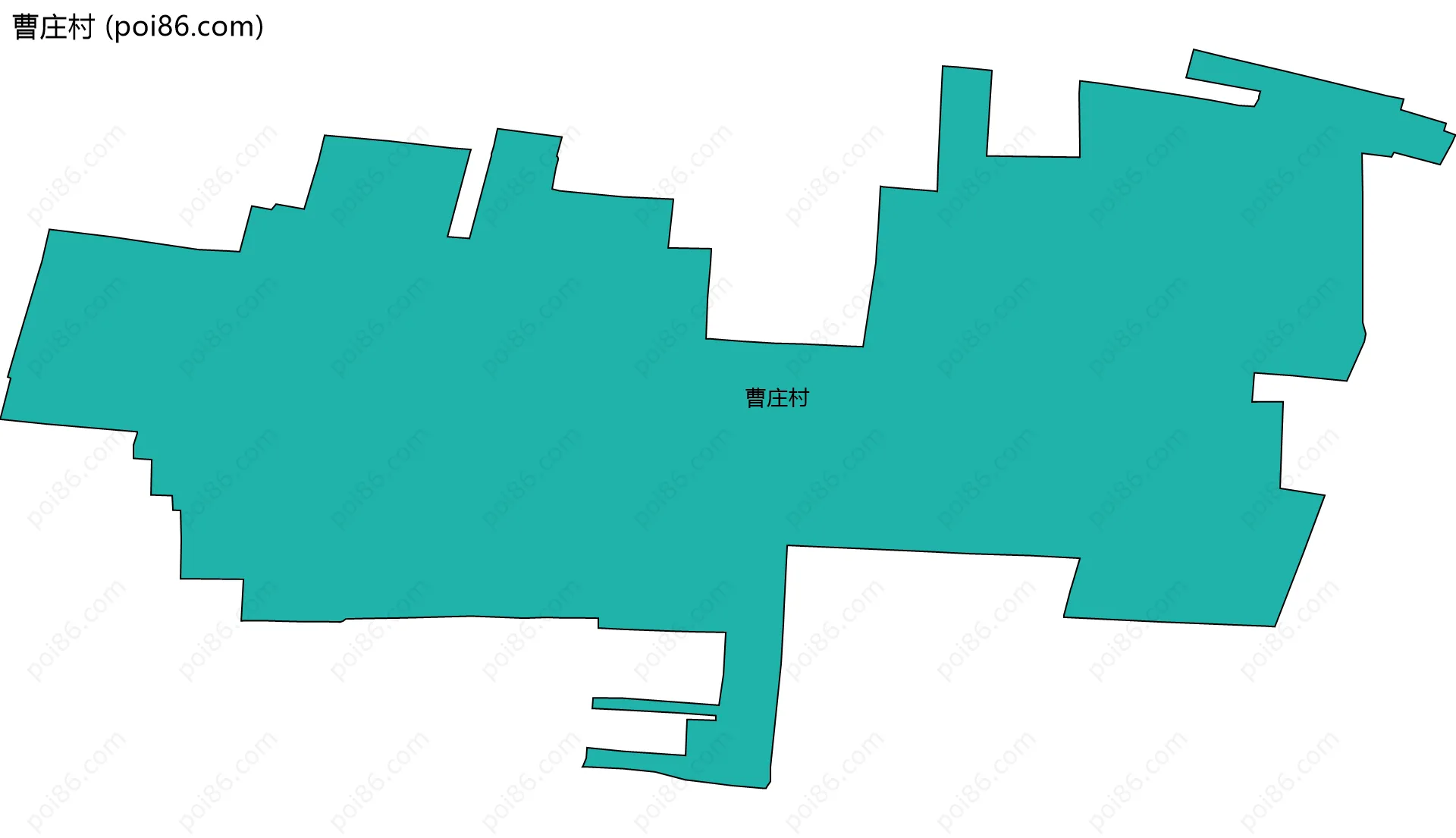 曹庄村边界地图