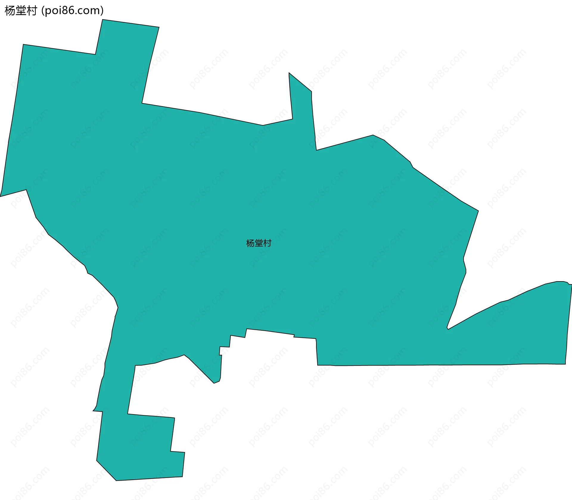 杨堂村边界地图