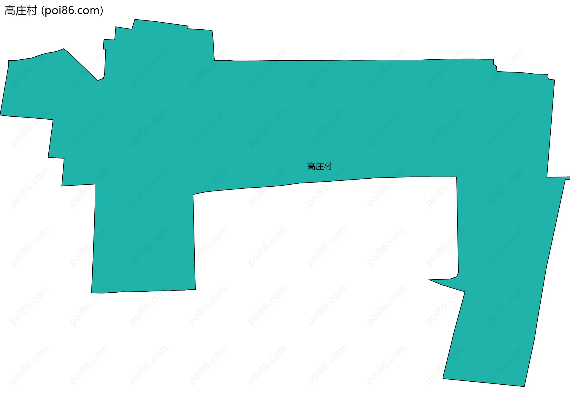 高庄村边界地图