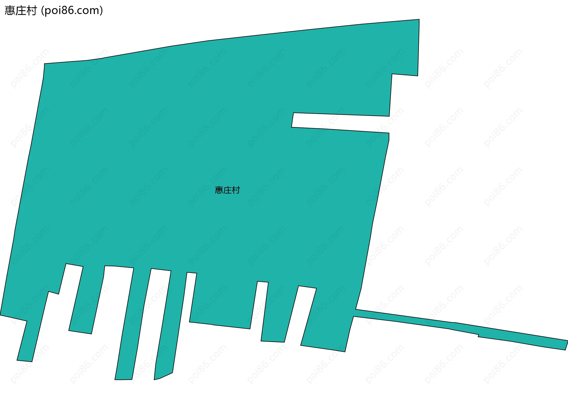 惠庄村边界地图