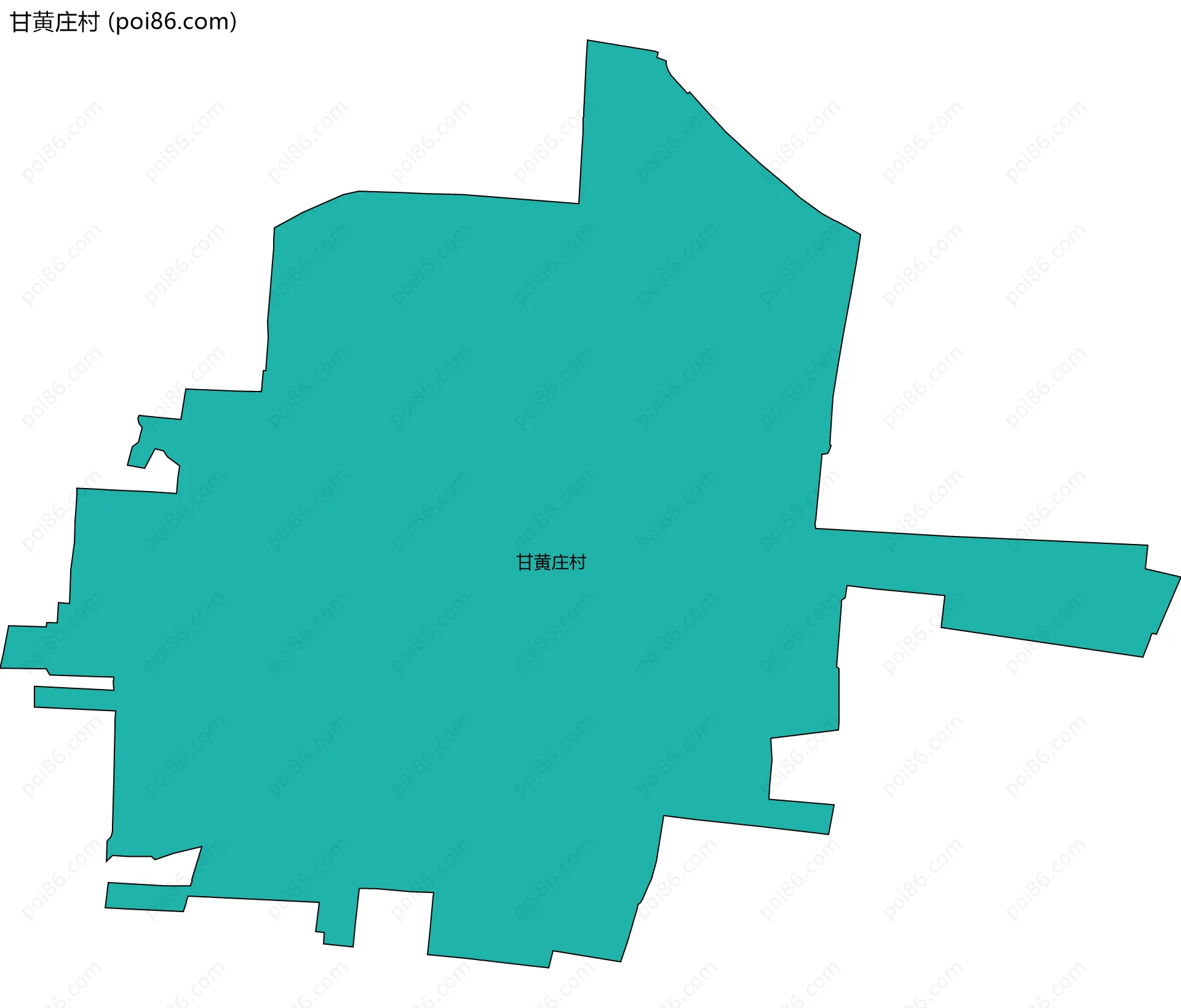 甘黄庄村边界地图