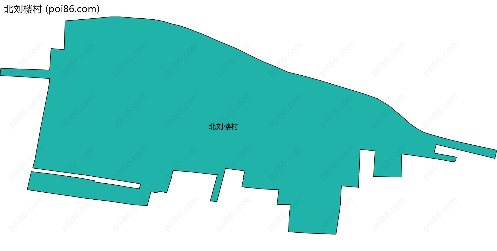 北刘楼村边界地图