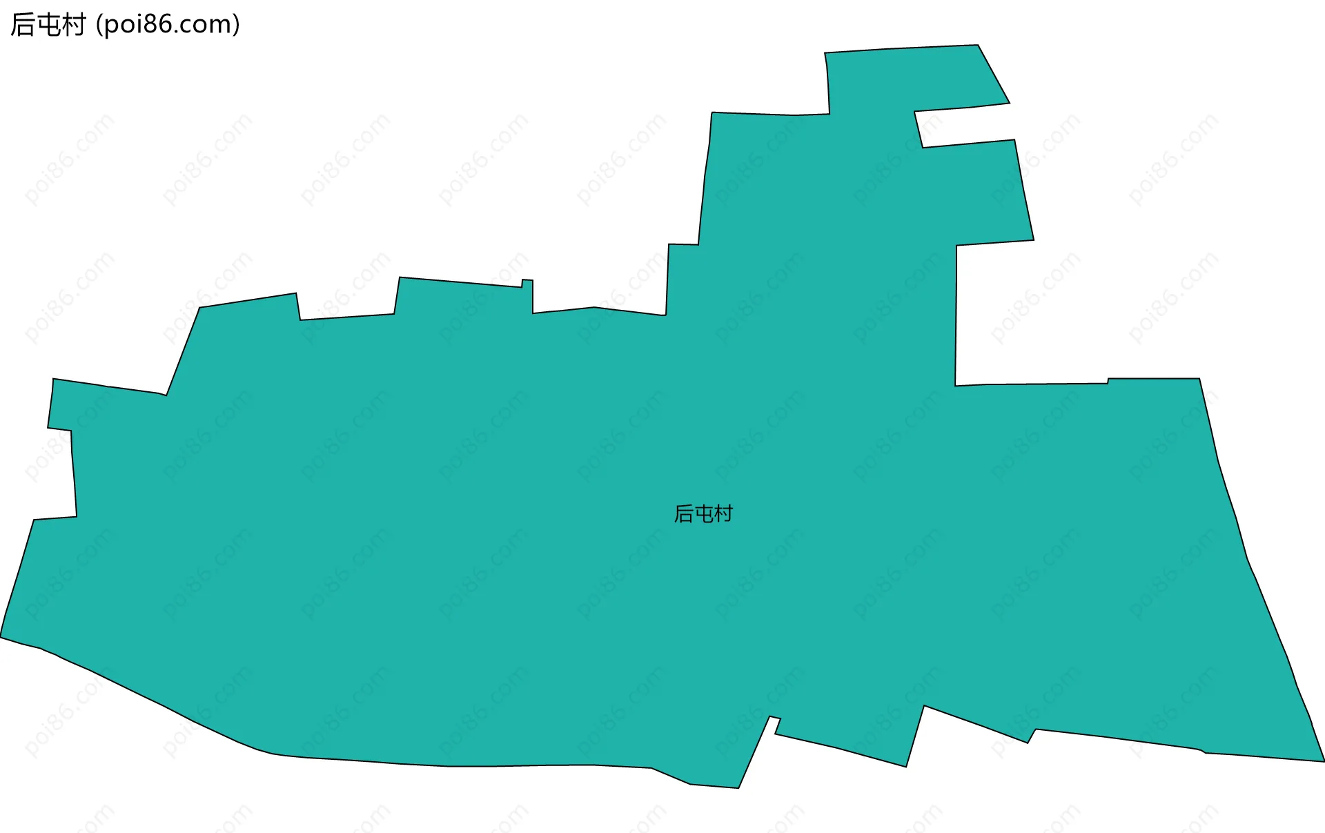 后屯村边界地图