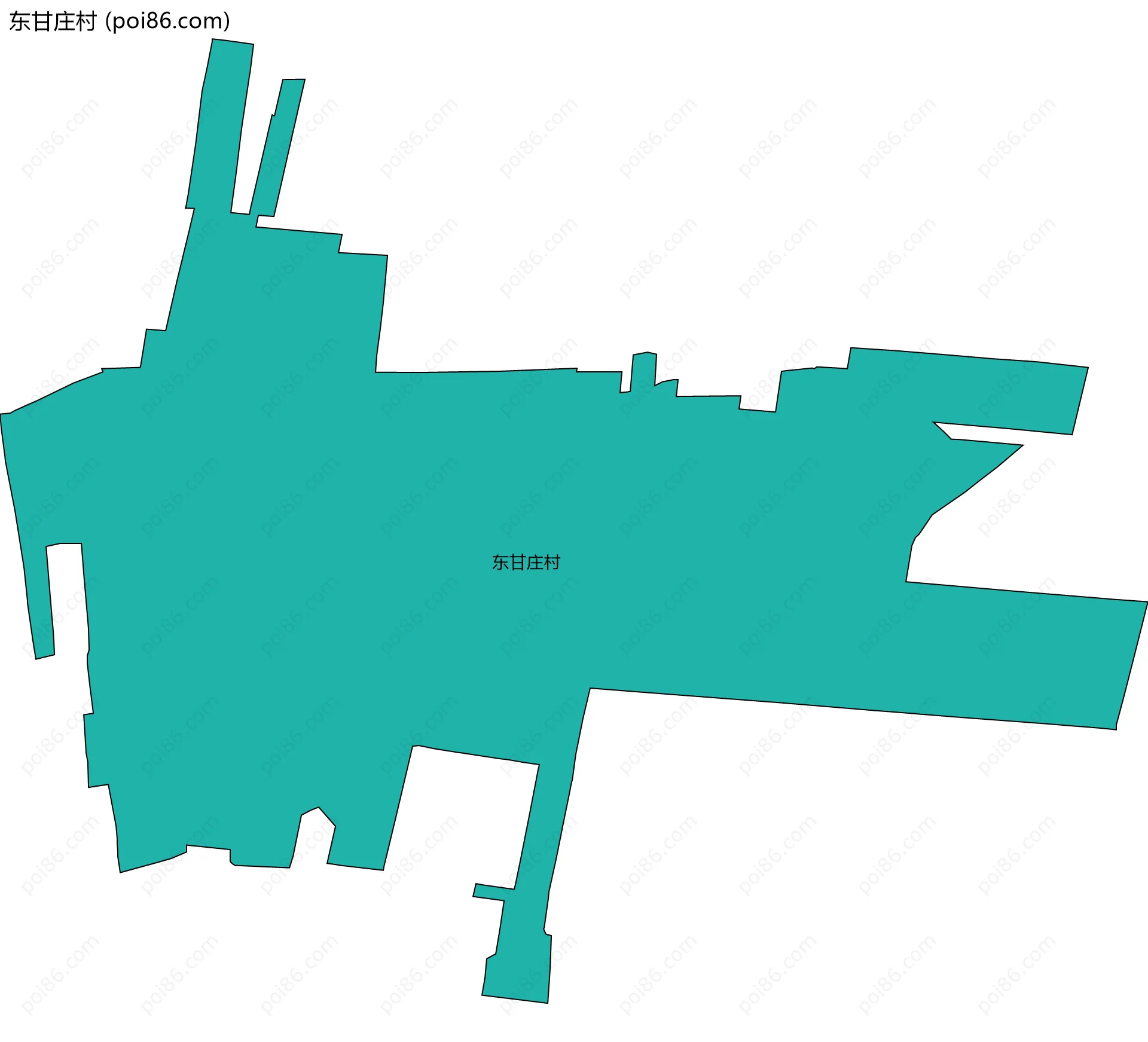 东甘庄村边界地图