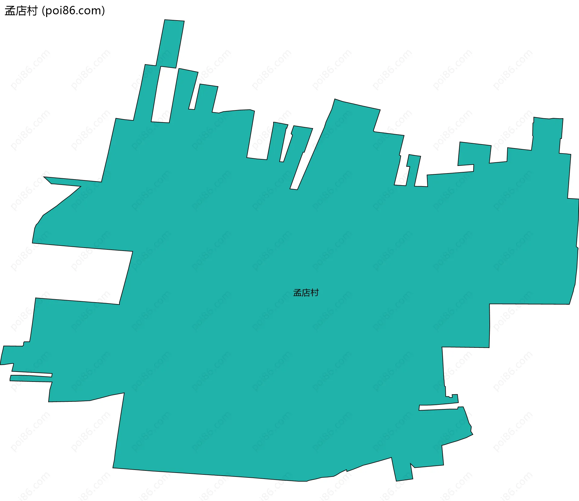 孟店村边界地图