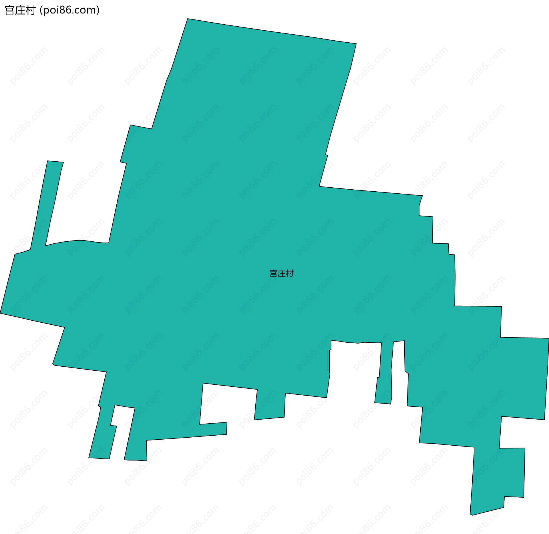 宫庄村边界地图