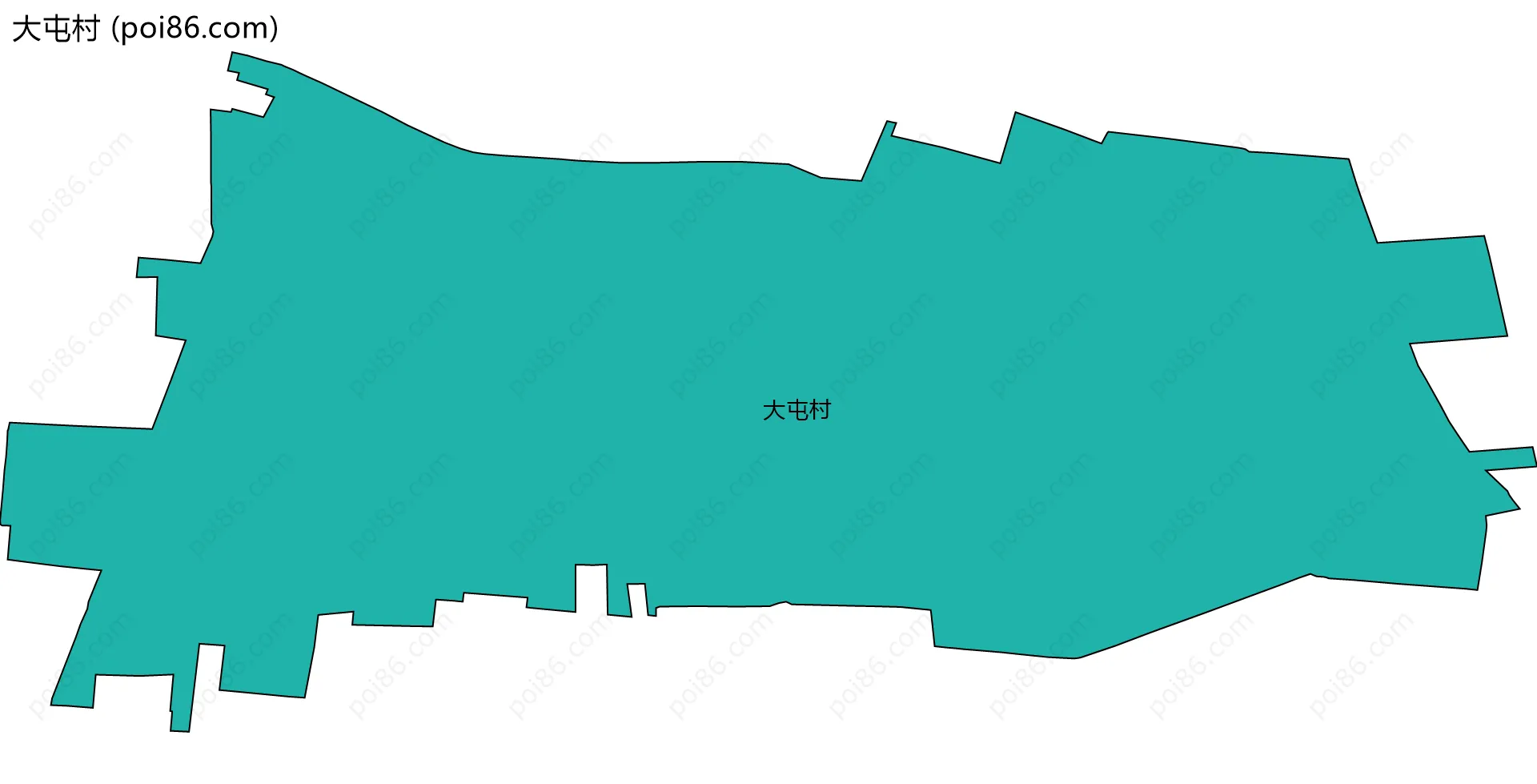 大屯村边界地图