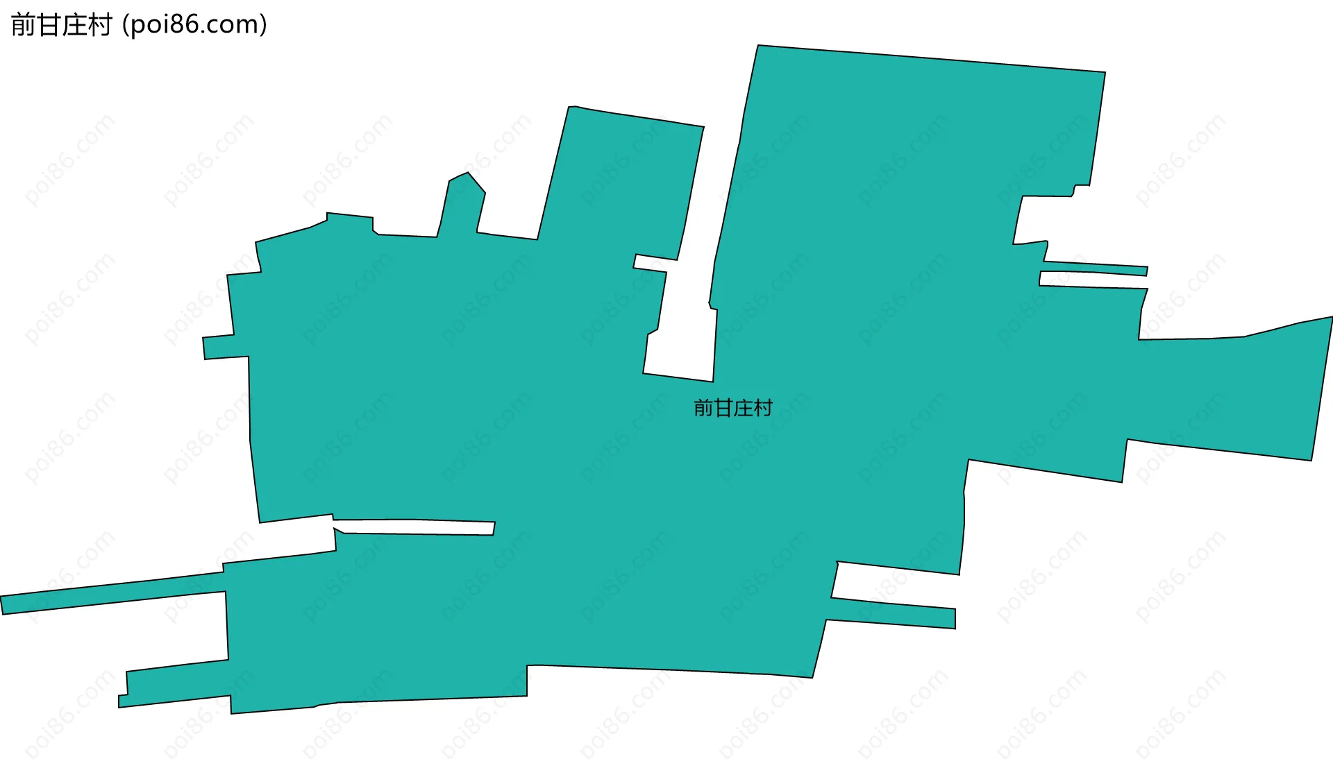 前甘庄村边界地图