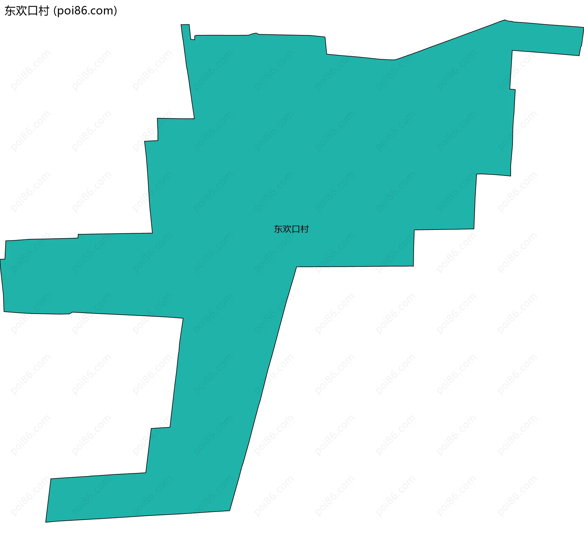 东欢口村边界地图