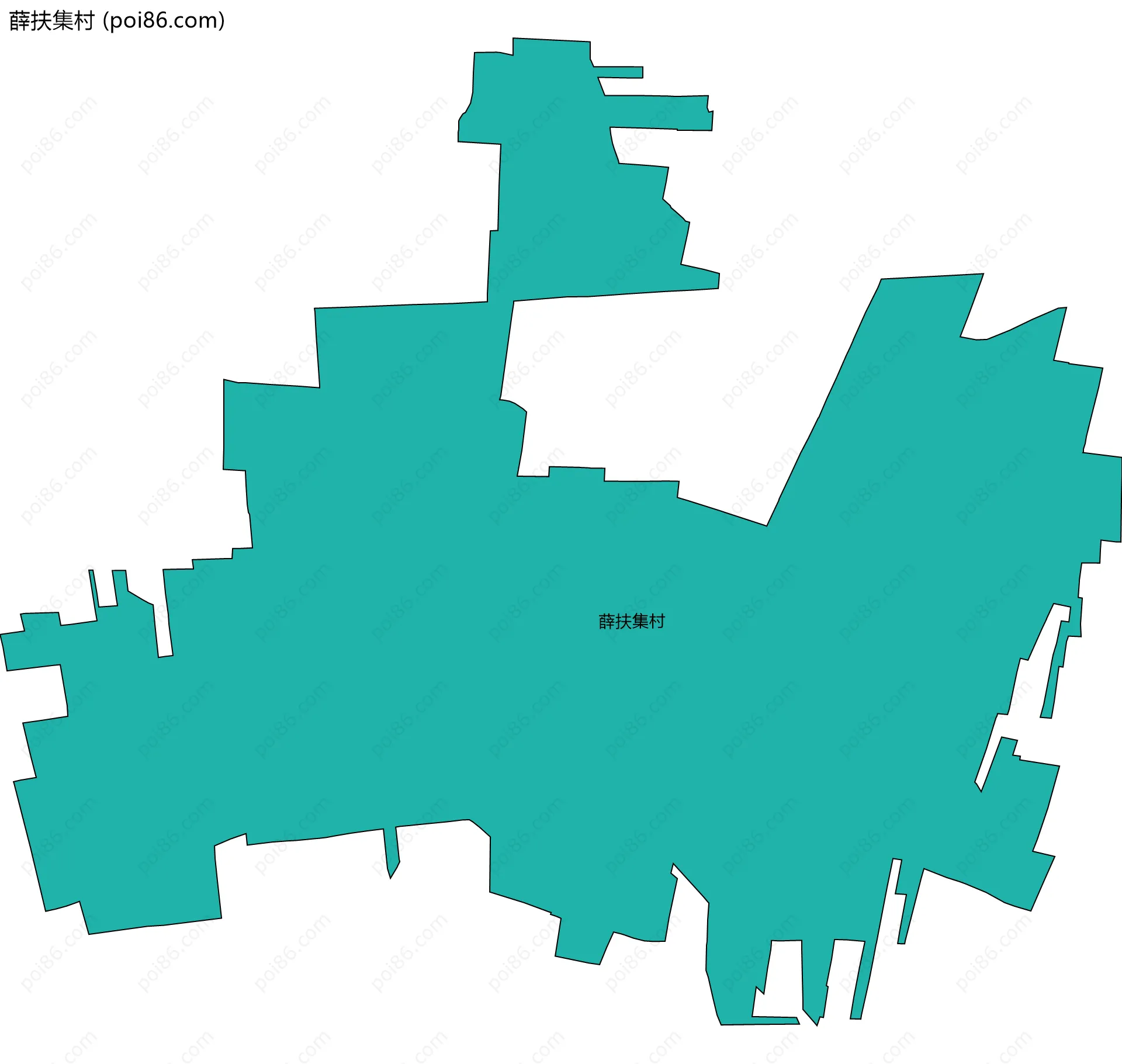 薛扶集村边界地图