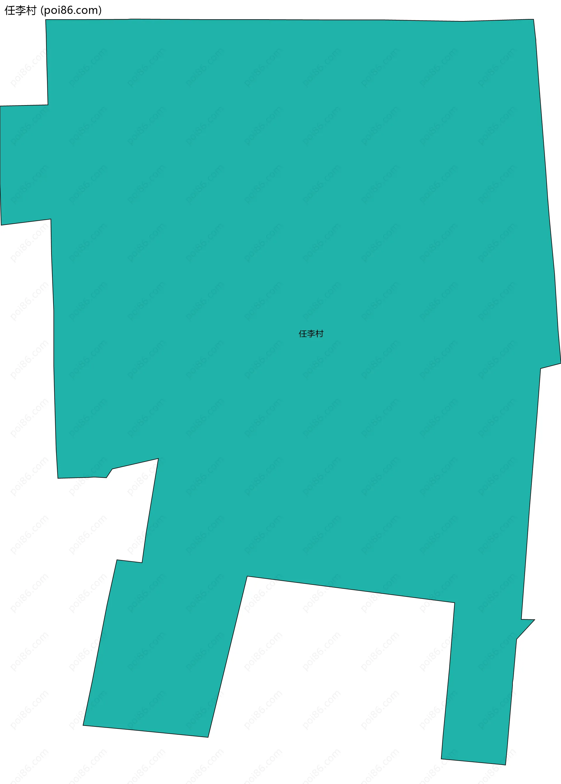 任李村边界地图