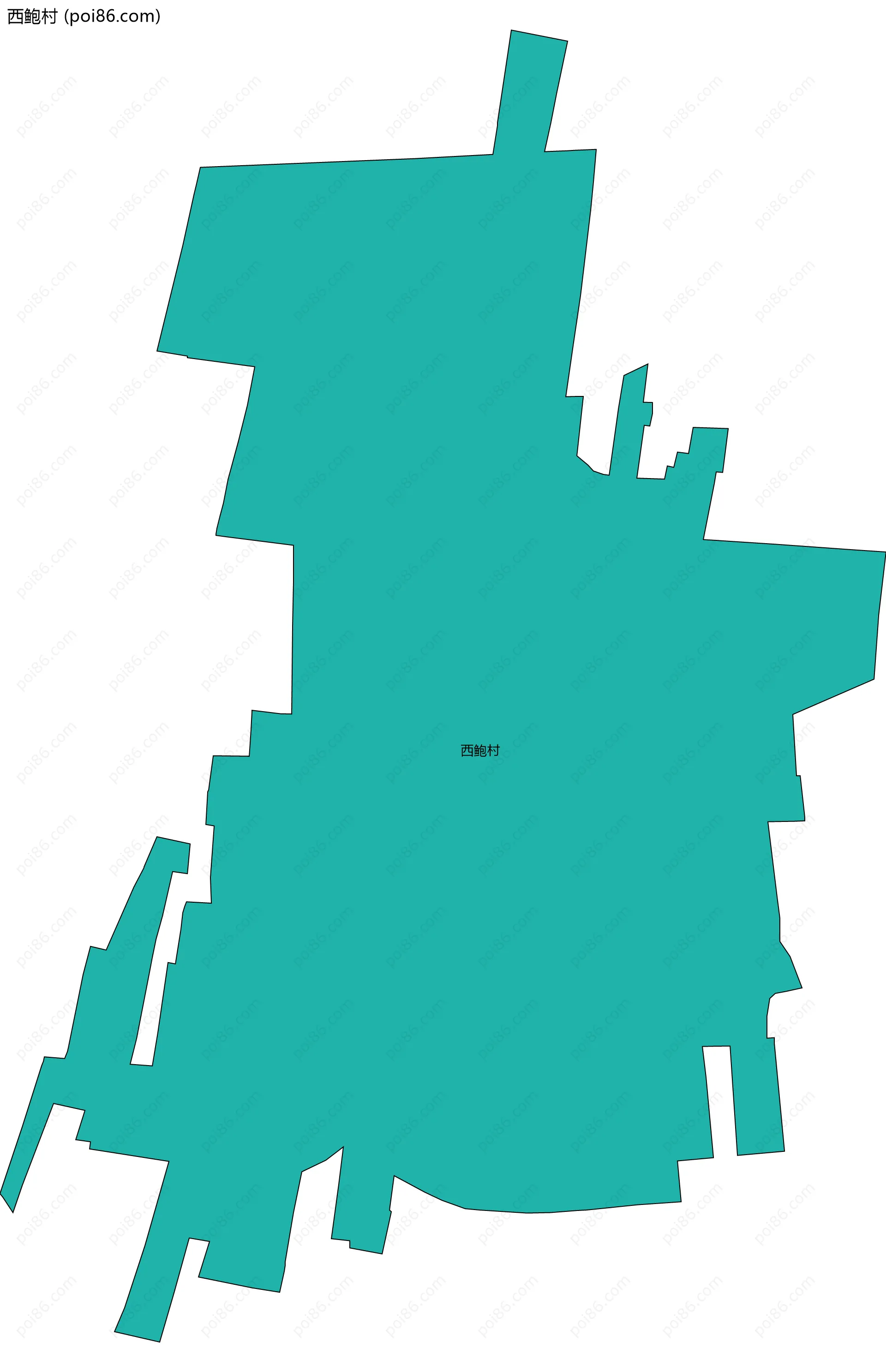 西鲍村边界地图