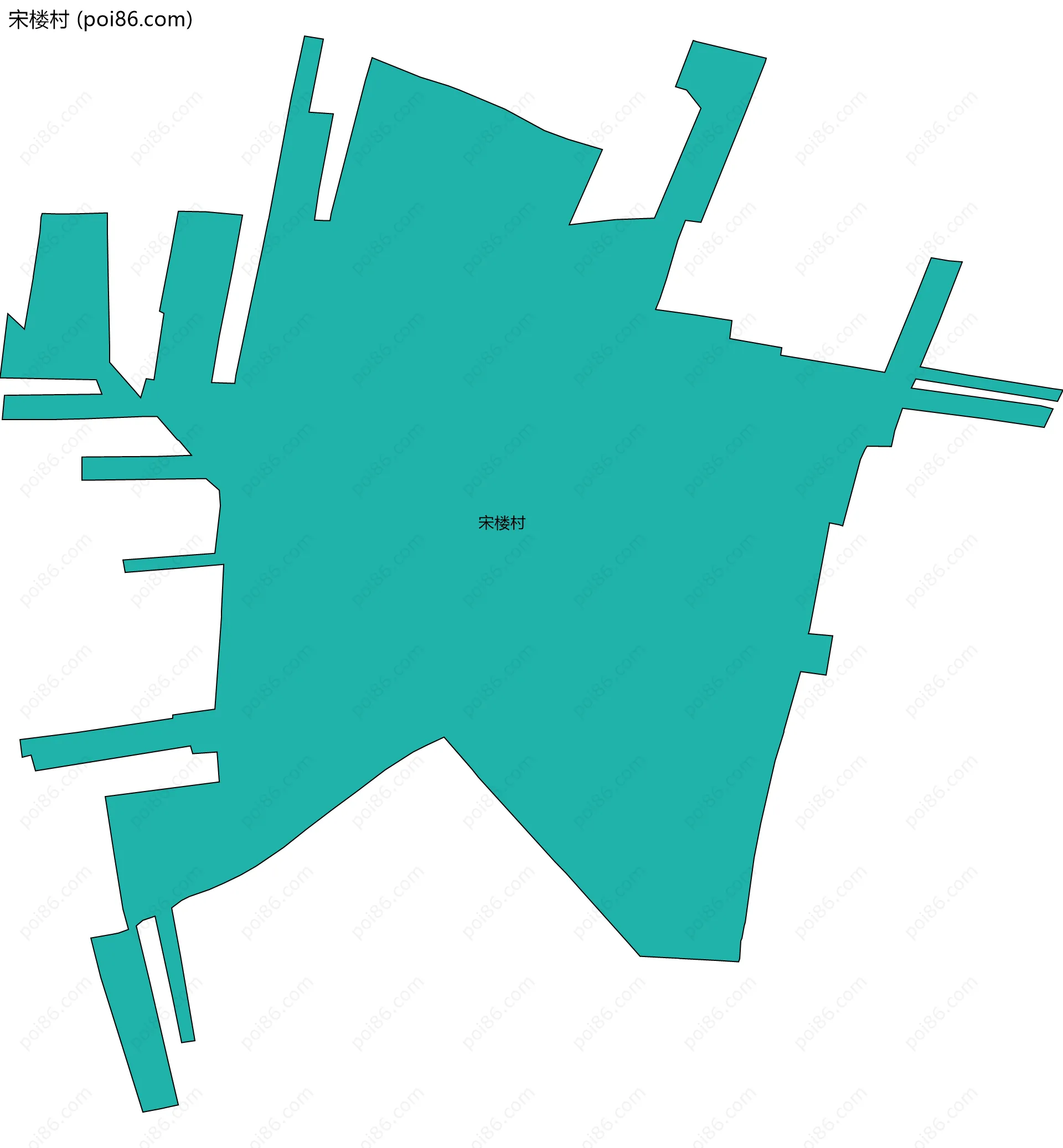 宋楼村边界地图