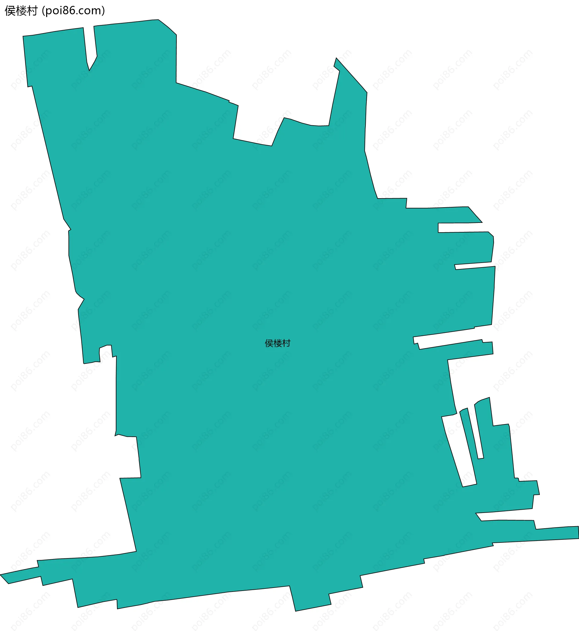 侯楼村边界地图