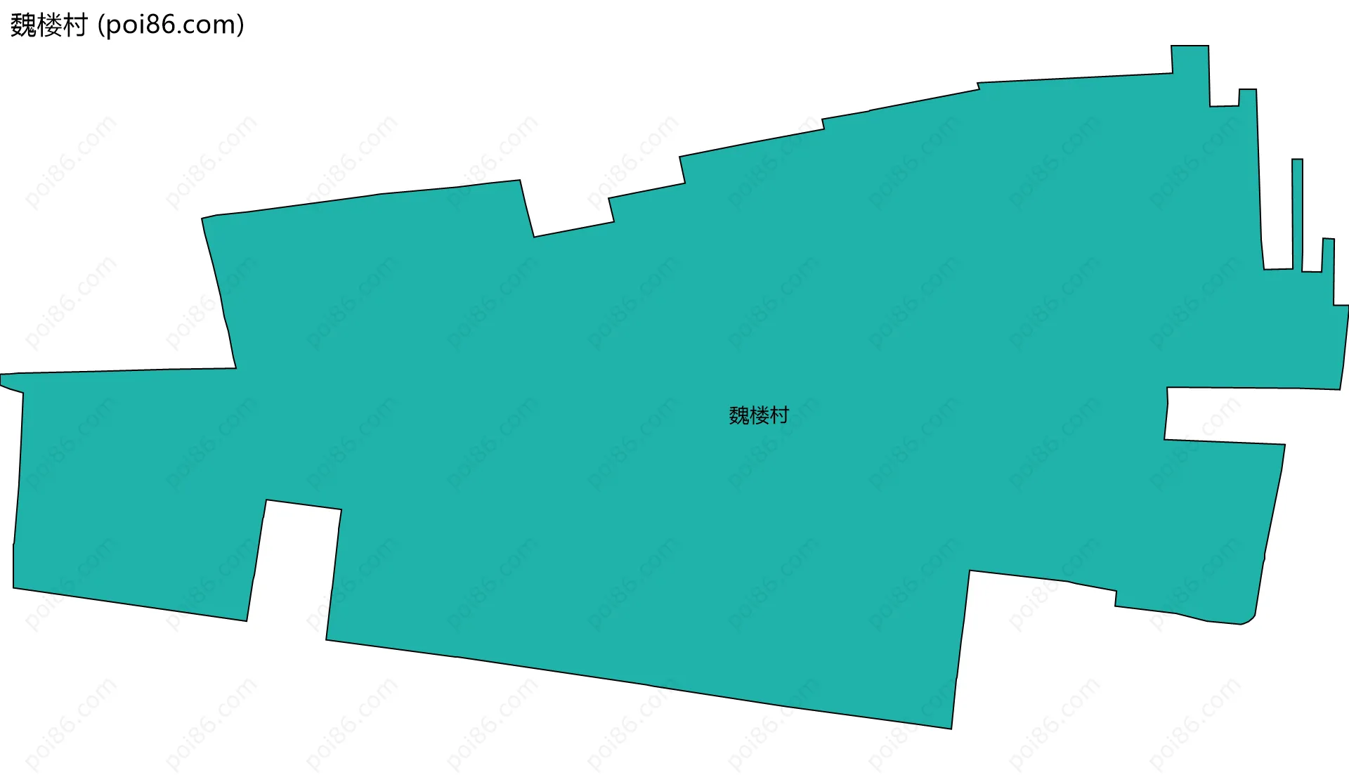 魏楼村边界地图
