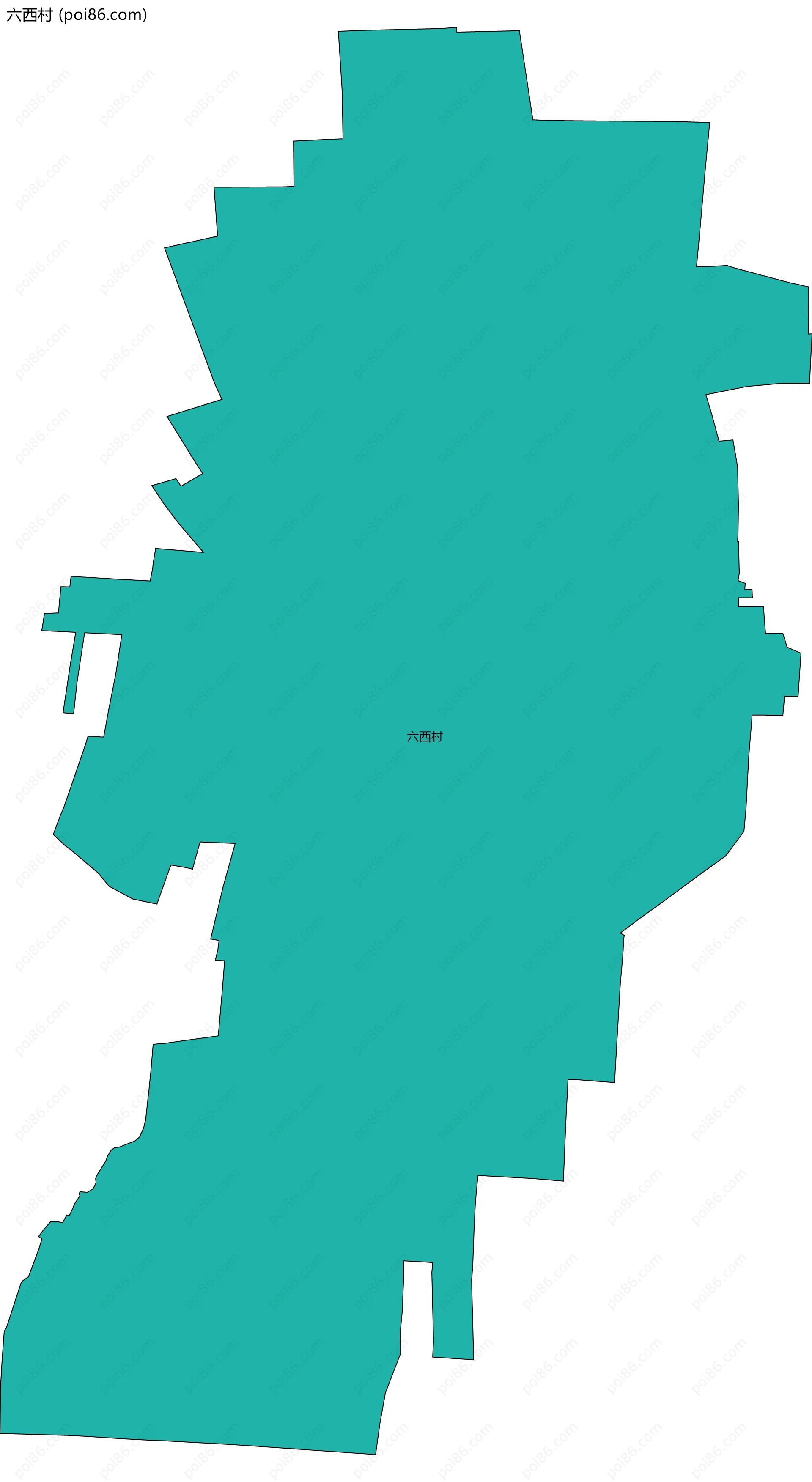 六西村边界地图