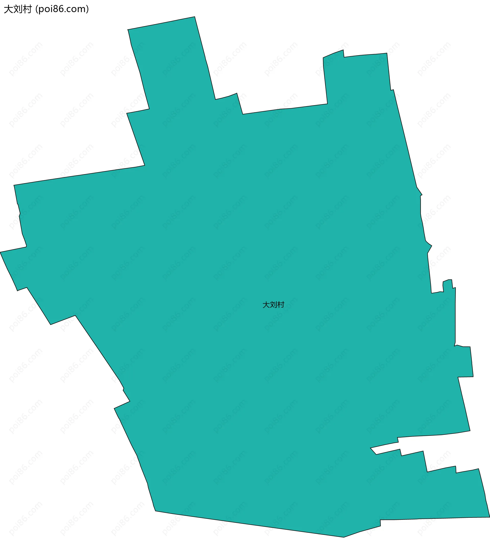 大刘村边界地图