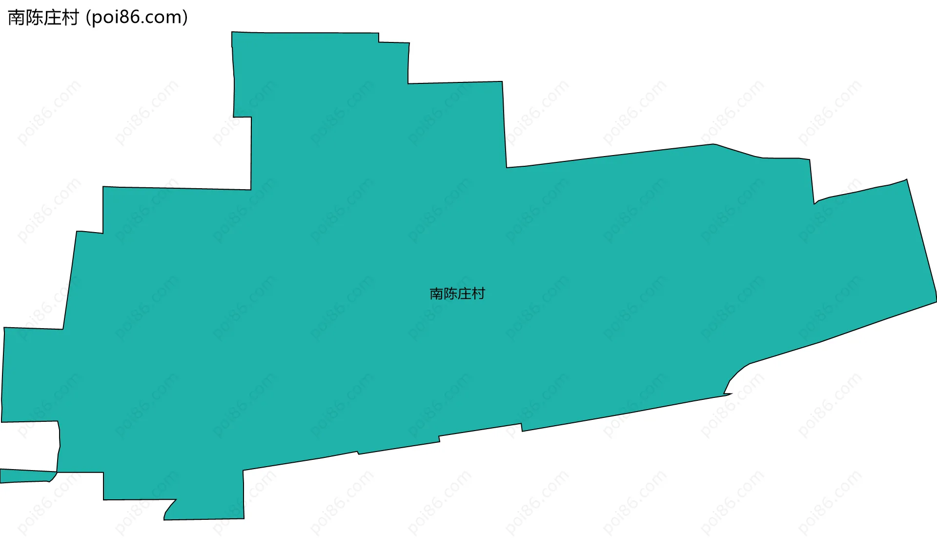 南陈庄村边界地图