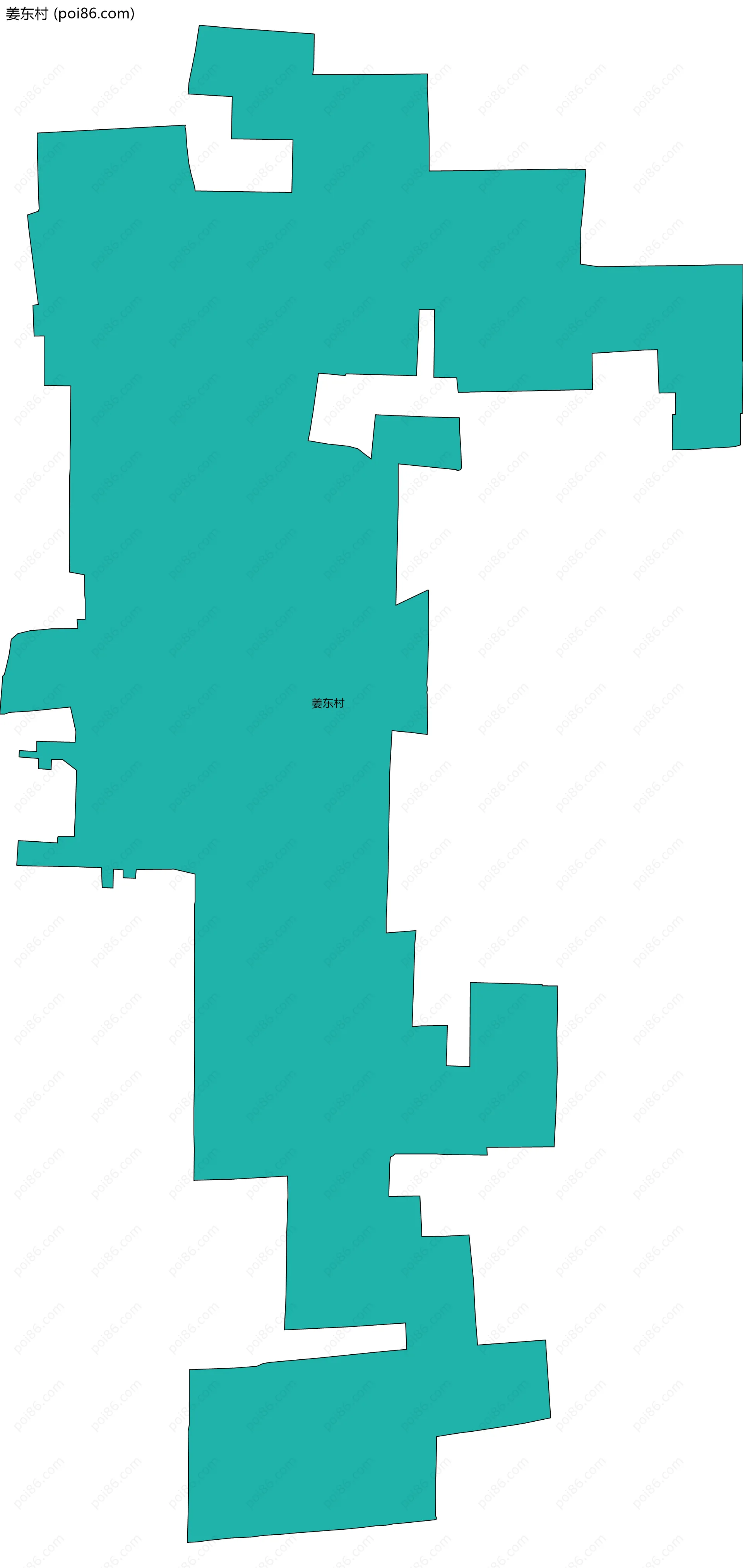 姜东村边界地图