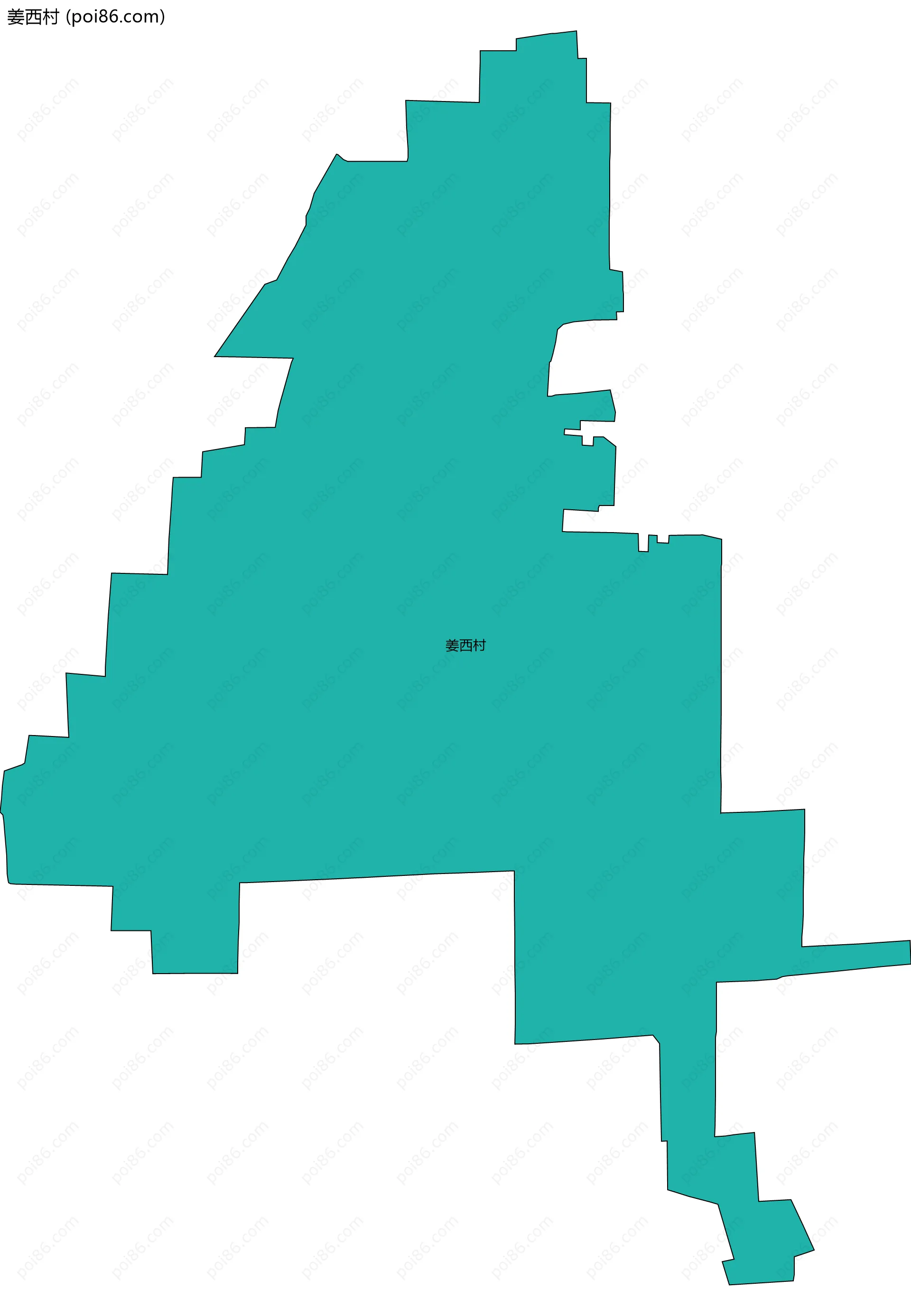 姜西村边界地图