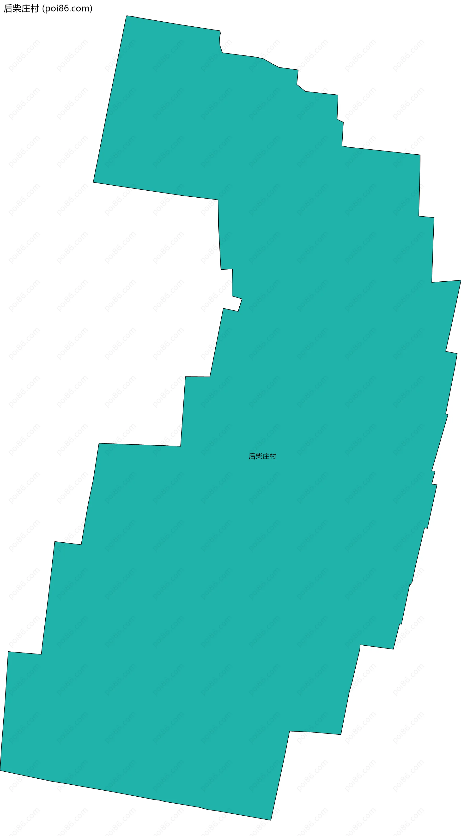 后柴庄村边界地图