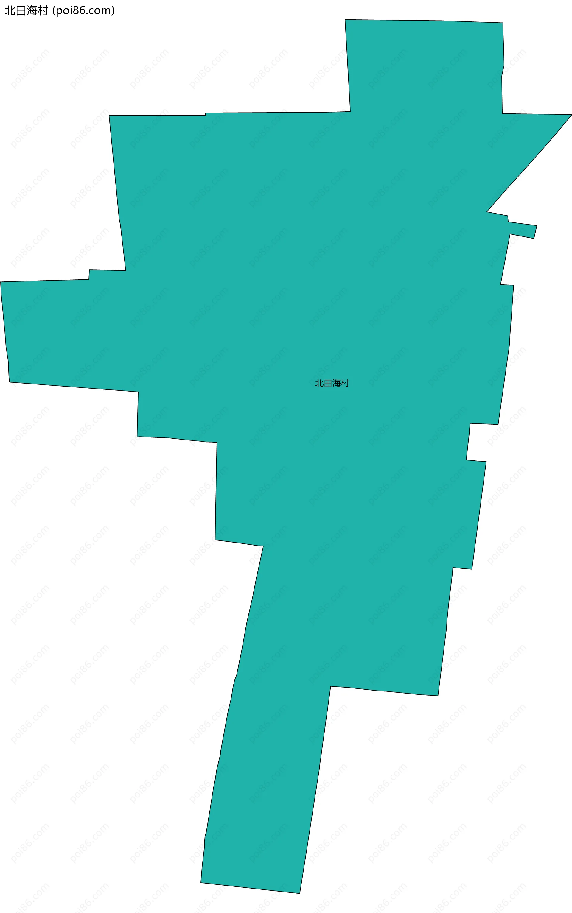 北田海村边界地图
