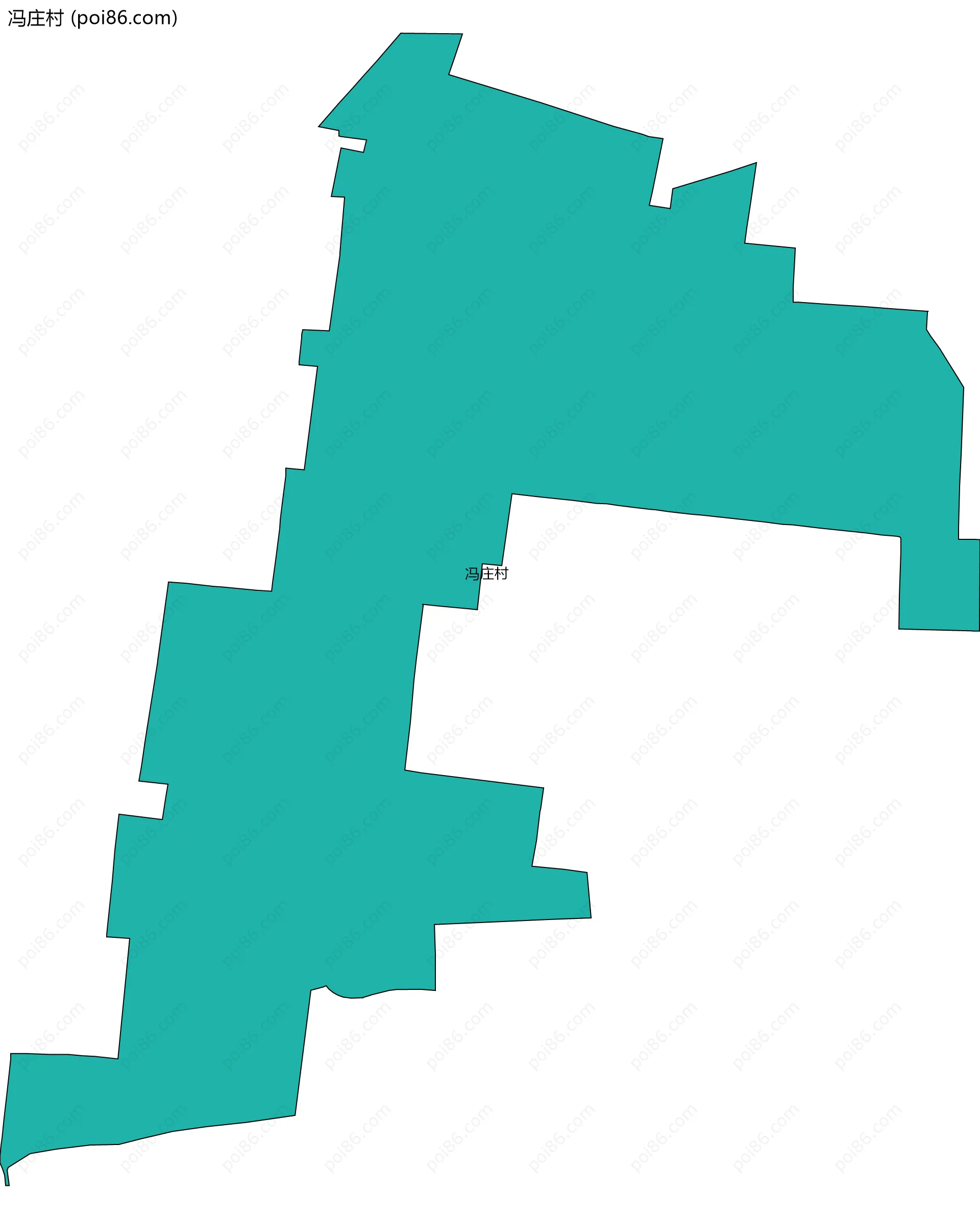 冯庄村边界地图