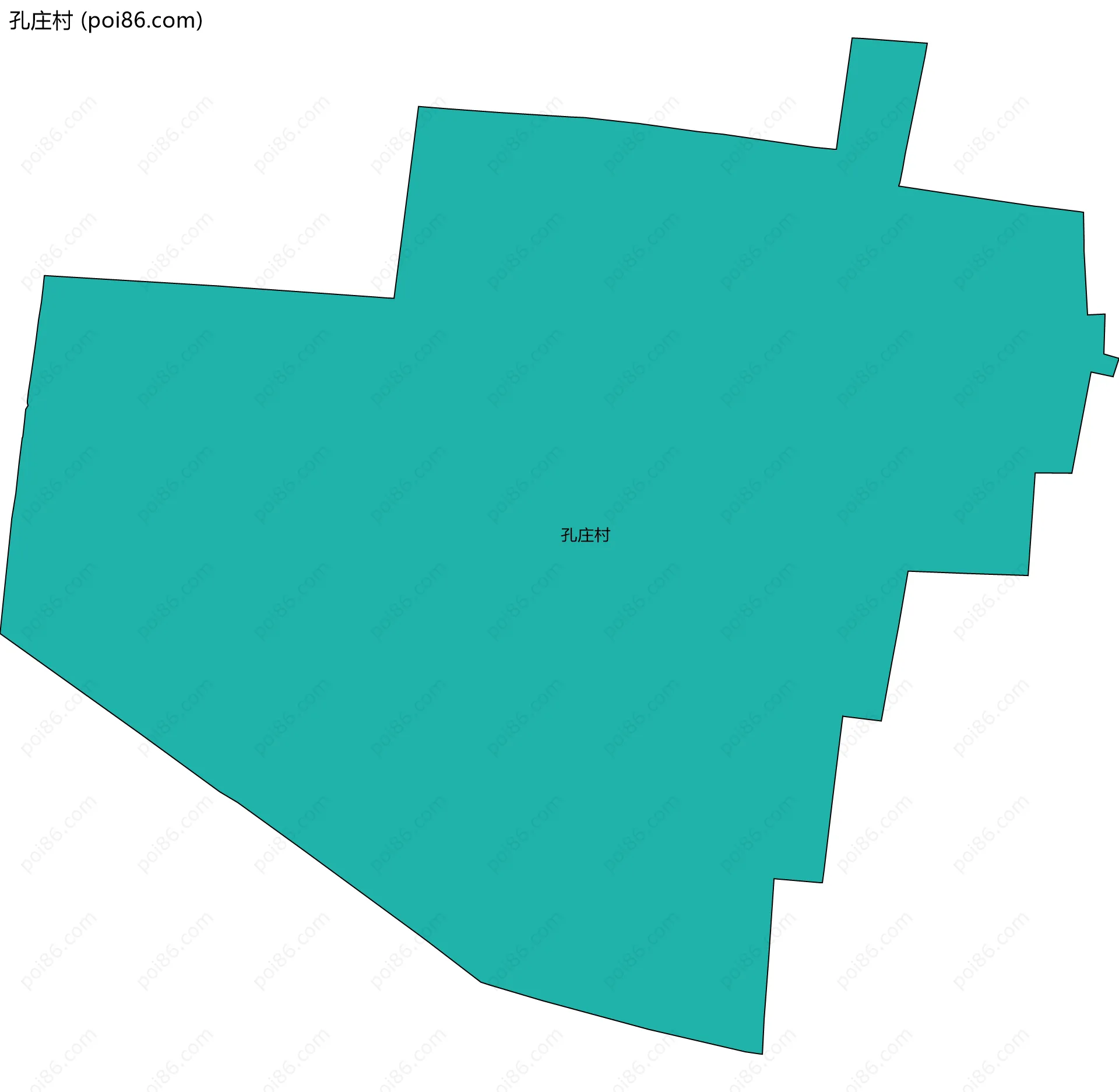 孔庄村边界地图