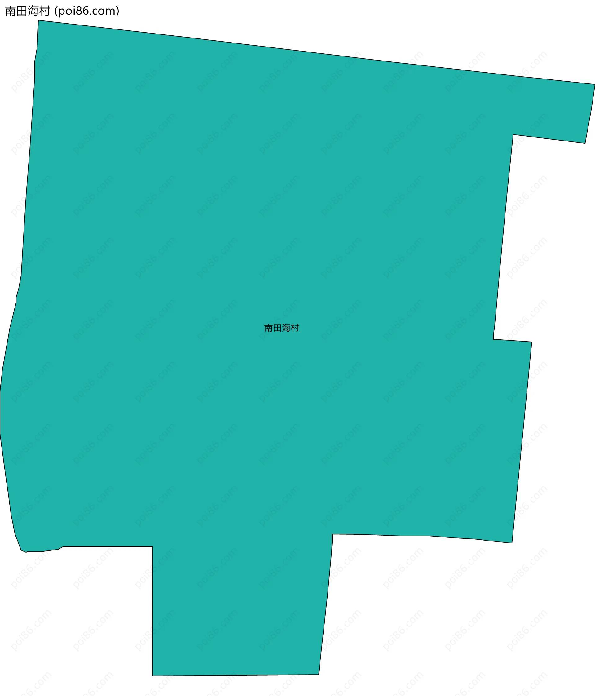 南田海村边界地图