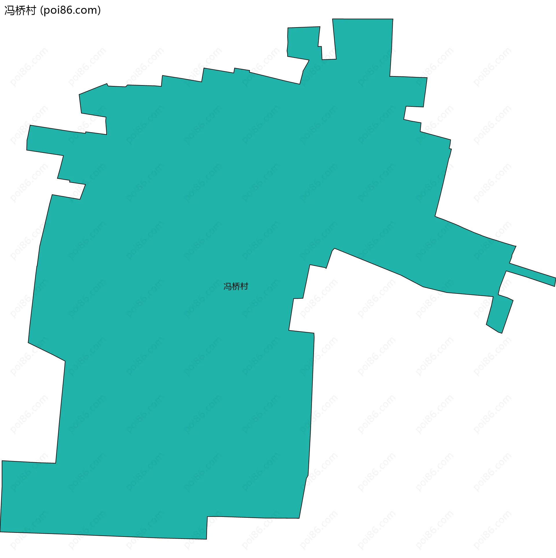 冯桥村边界地图