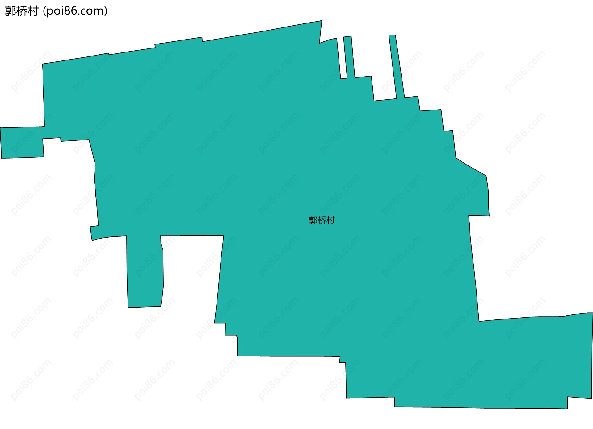郭桥村边界地图