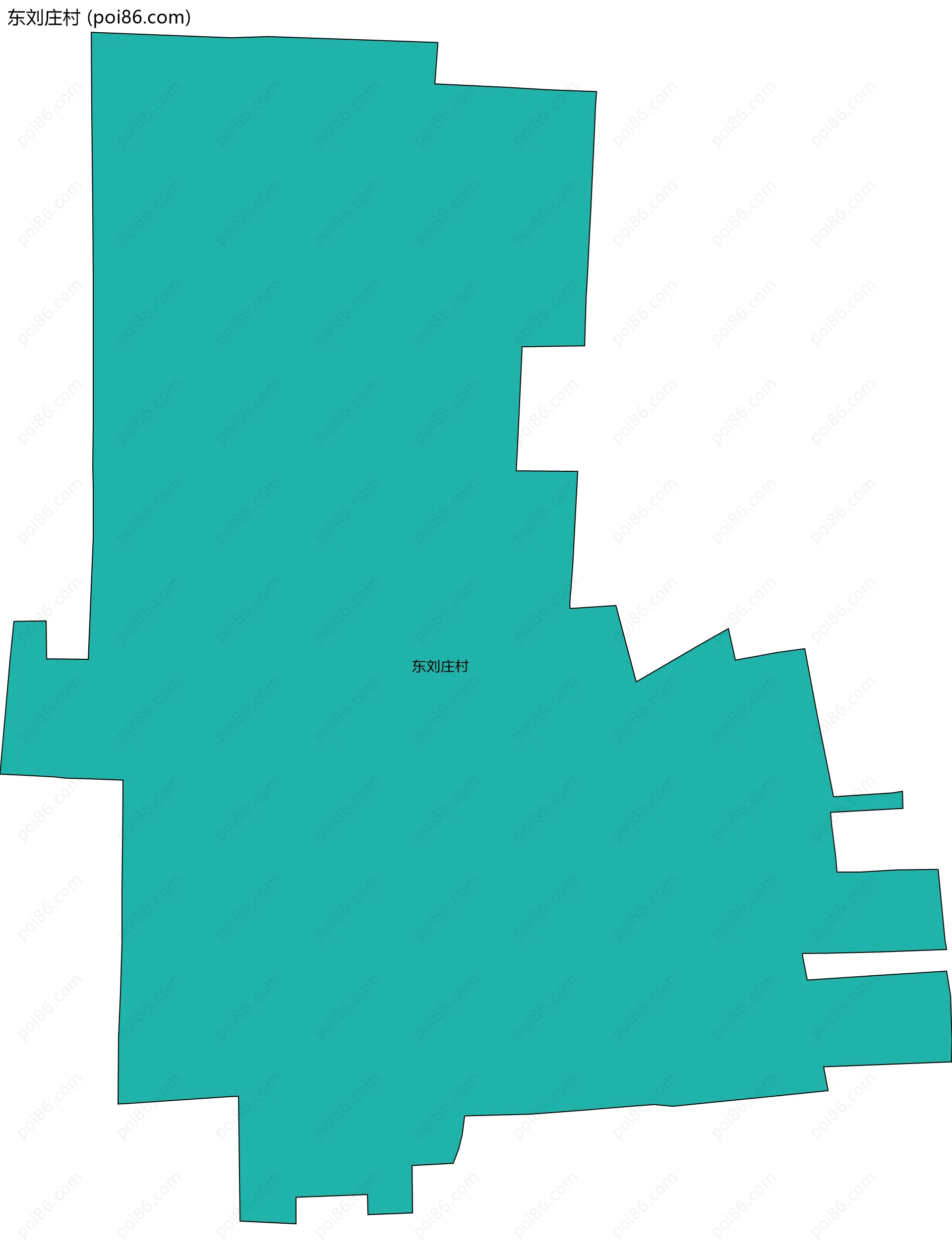 东刘庄村边界地图