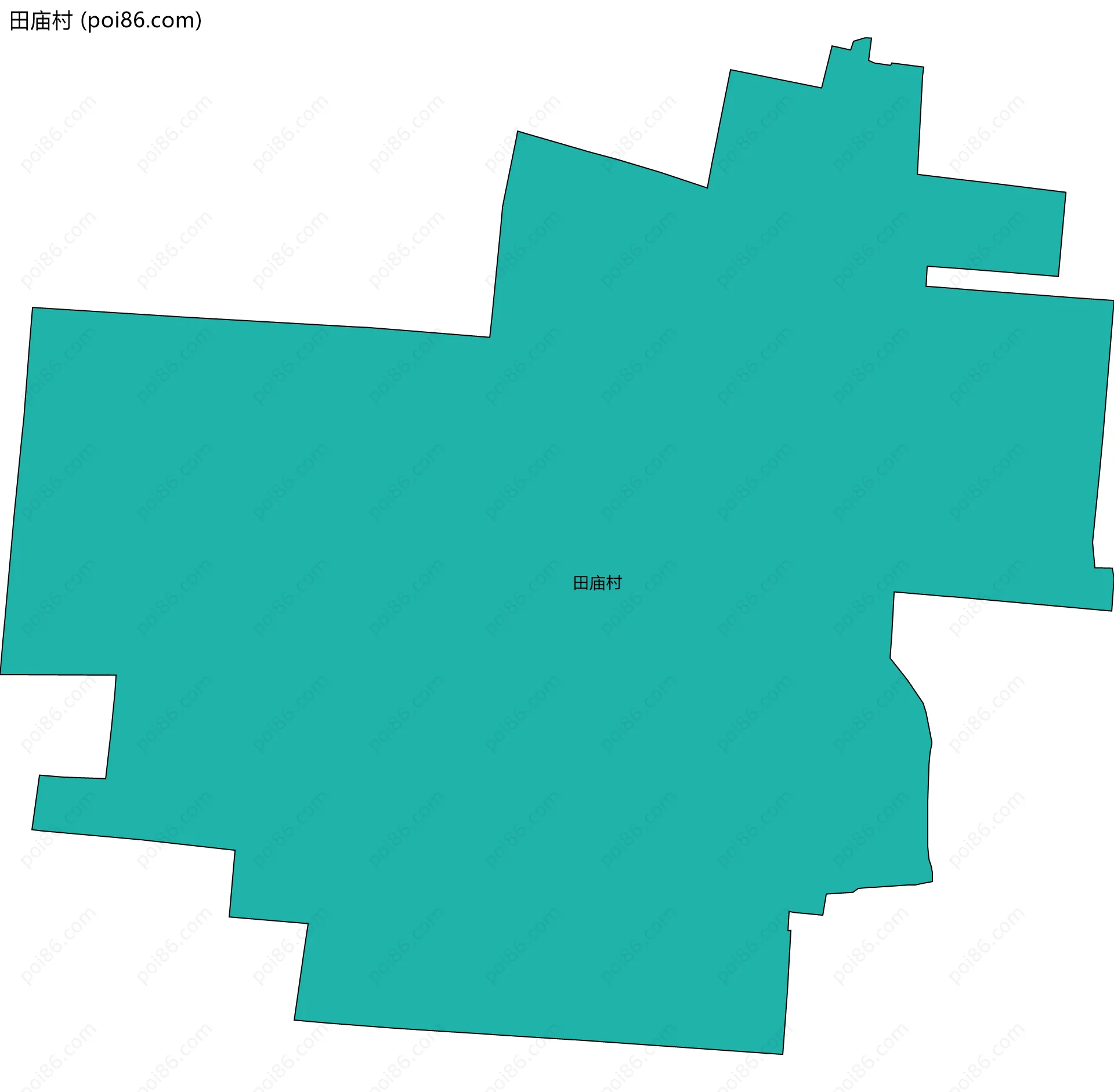 田庙村边界地图