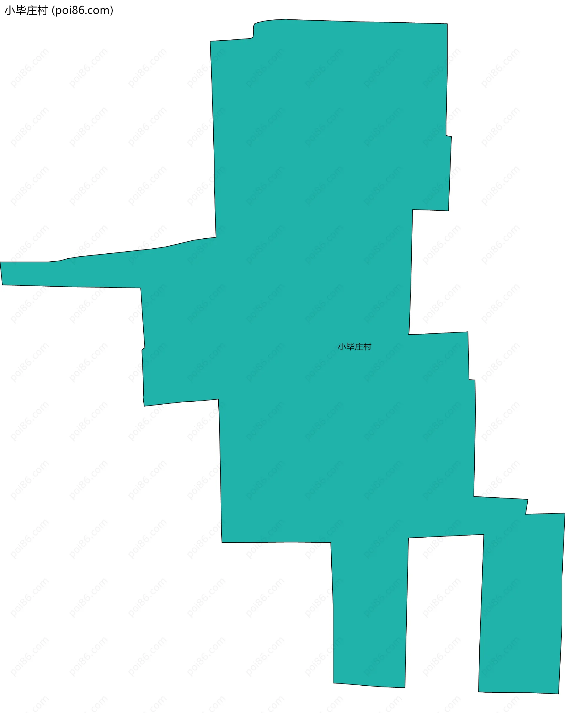 小毕庄村边界地图