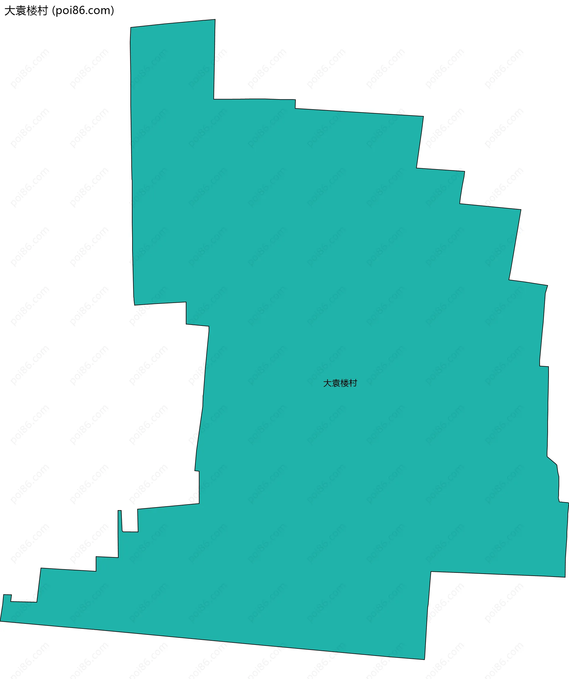 大袁楼村边界地图