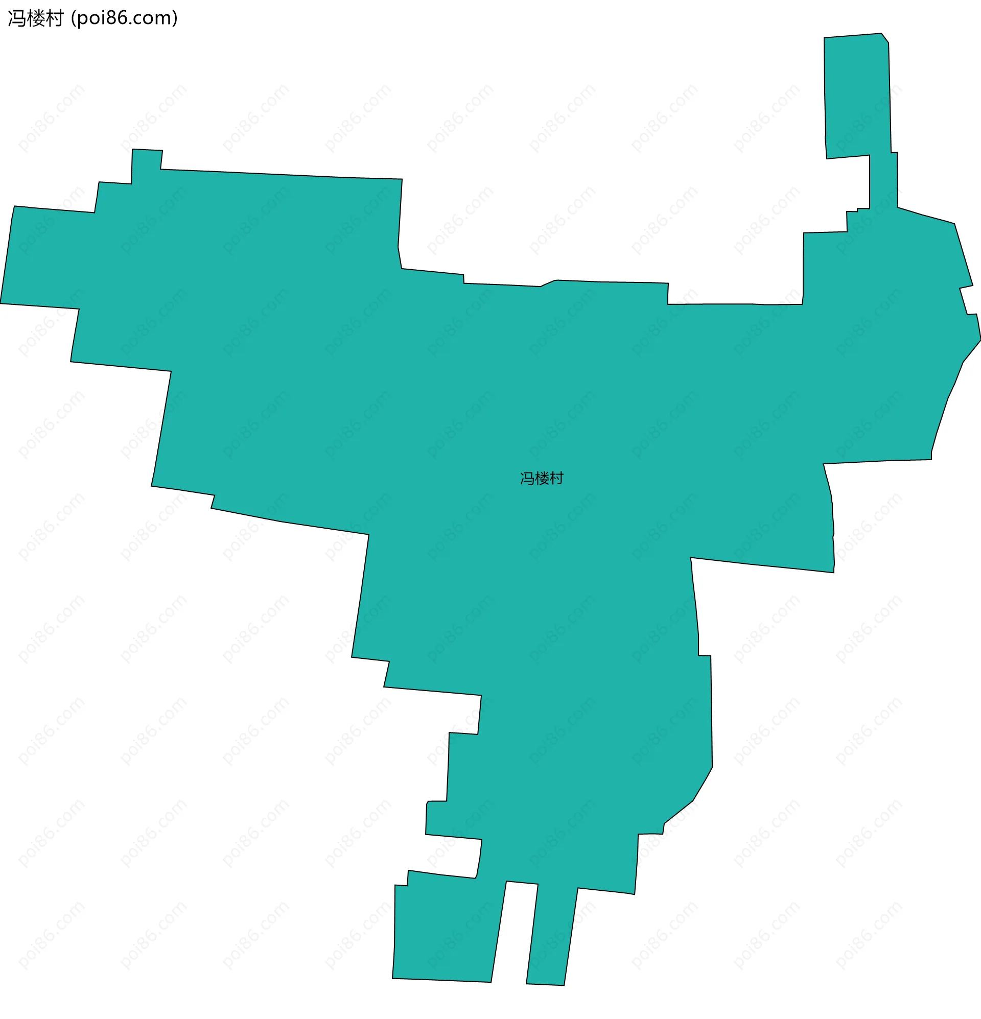 冯楼村边界地图