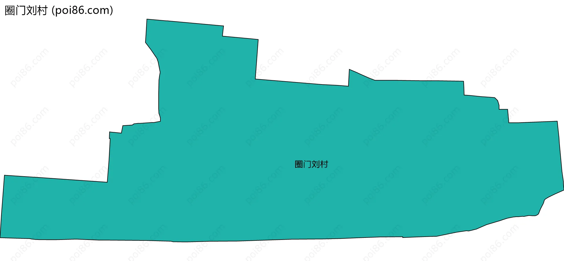 圈门刘村边界地图